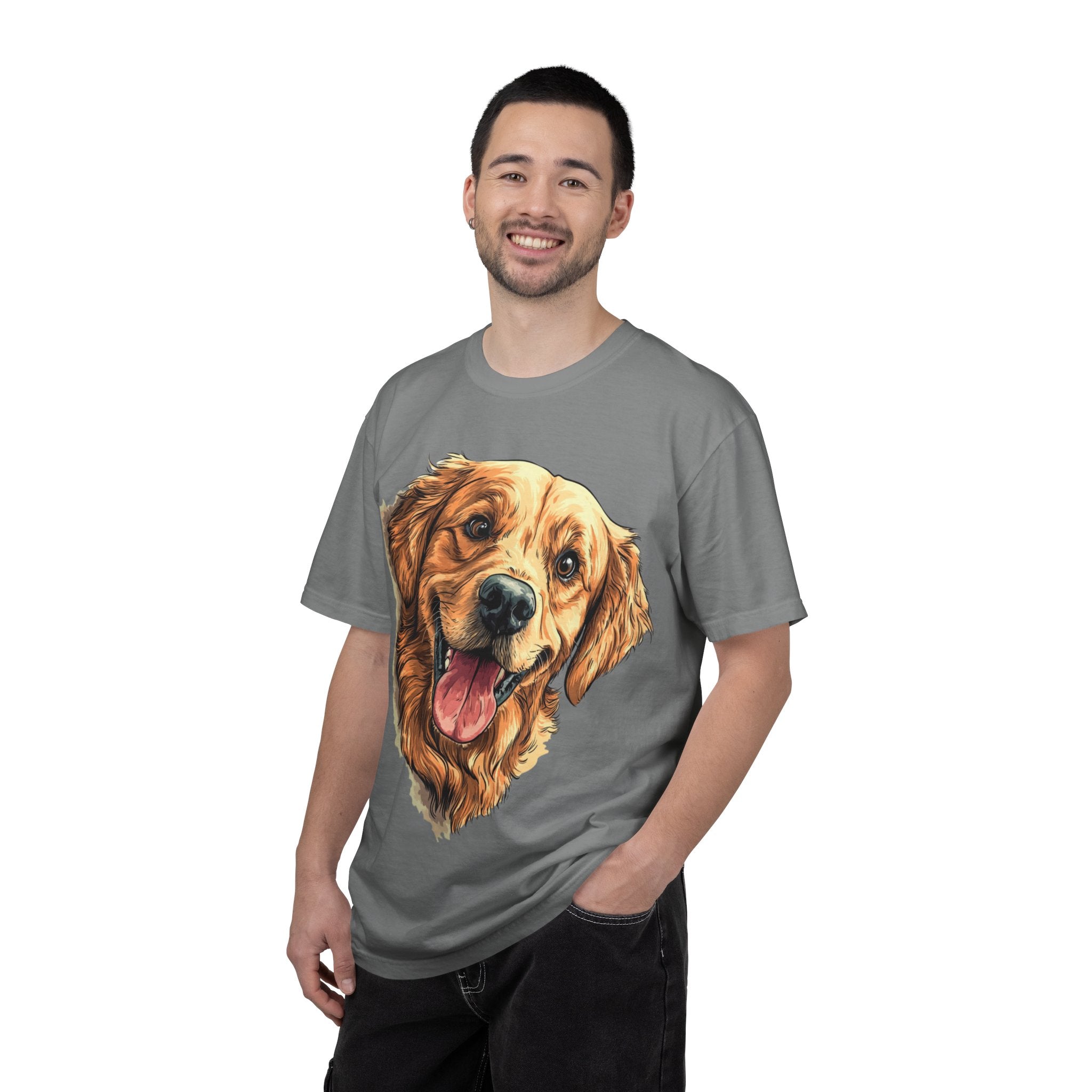 Golden Joy Retriever Portrait Tee – Unisex Dog Lover Graphic T-Shirt