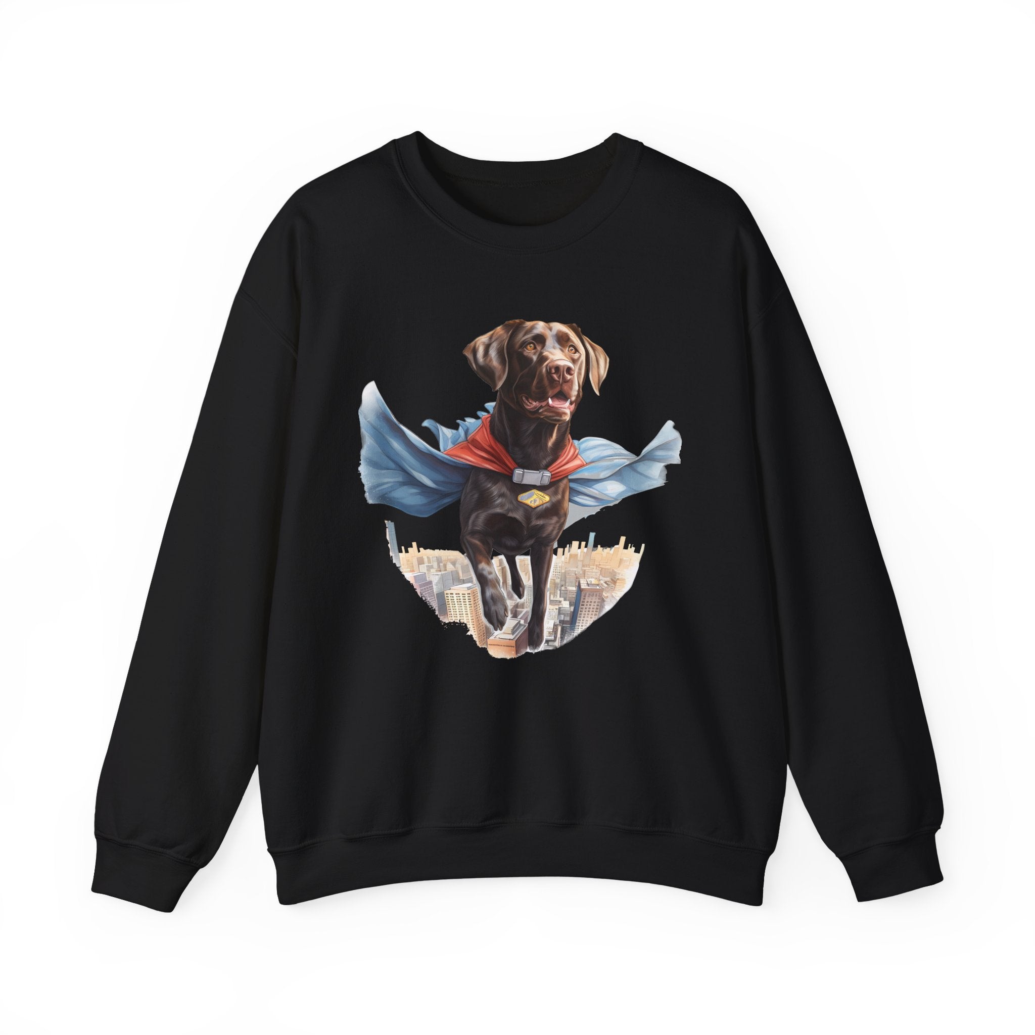 13 Sweatshirt - Superhero Chocolate Labrador City Hero Sweatshirt