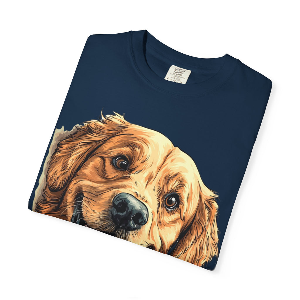 Golden Joy Retriever Portrait Tee – Unisex Dog Lover Graphic T-Shirt