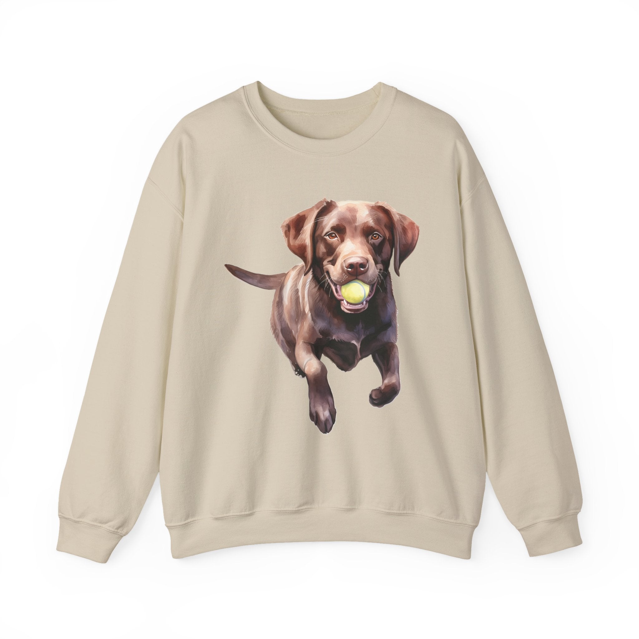 18 Sweatshirt - Chocolate Labrador Retriever Fetch Dog Sweatshirt
