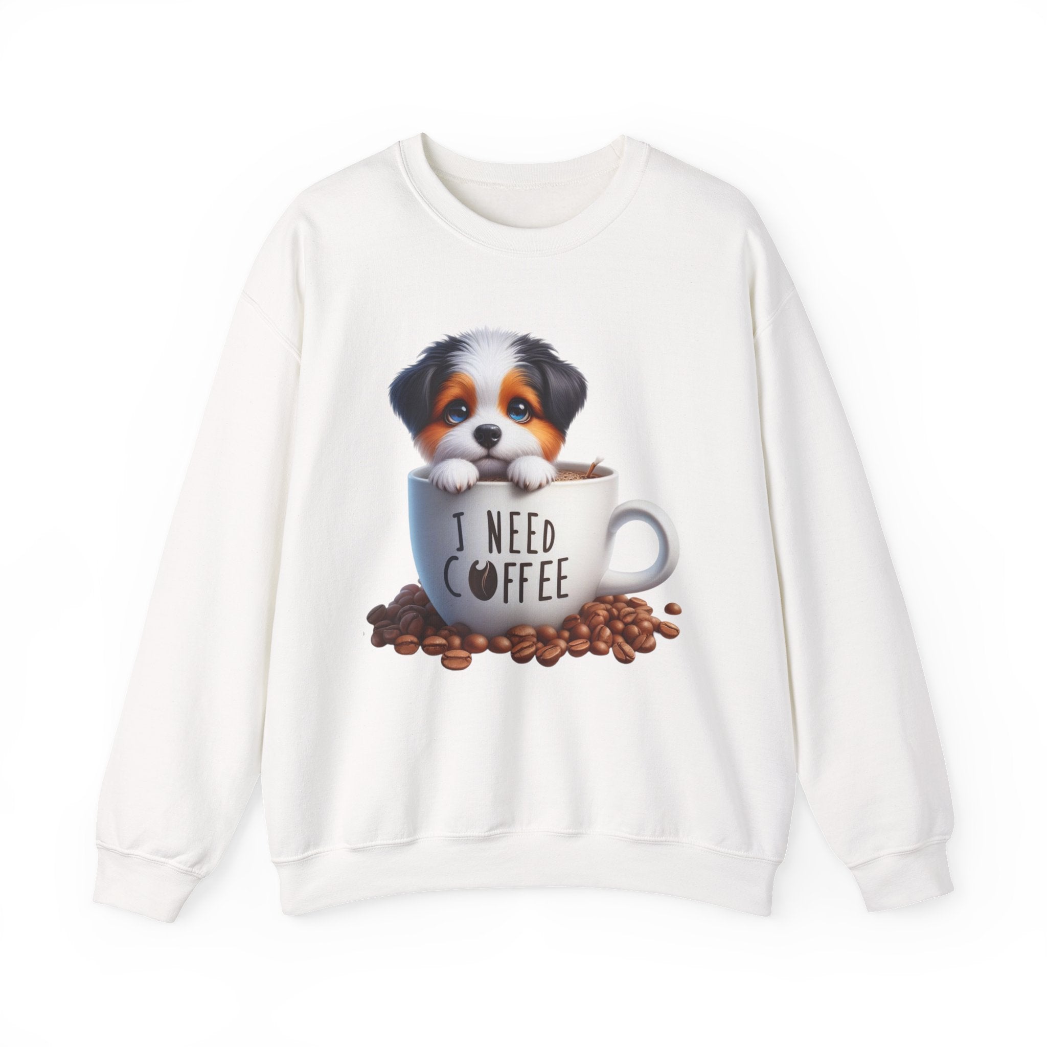 23 Sweatshirt - Cute Puppy Coffee Lover T-Shirt – I Need Coffee Dog Design
