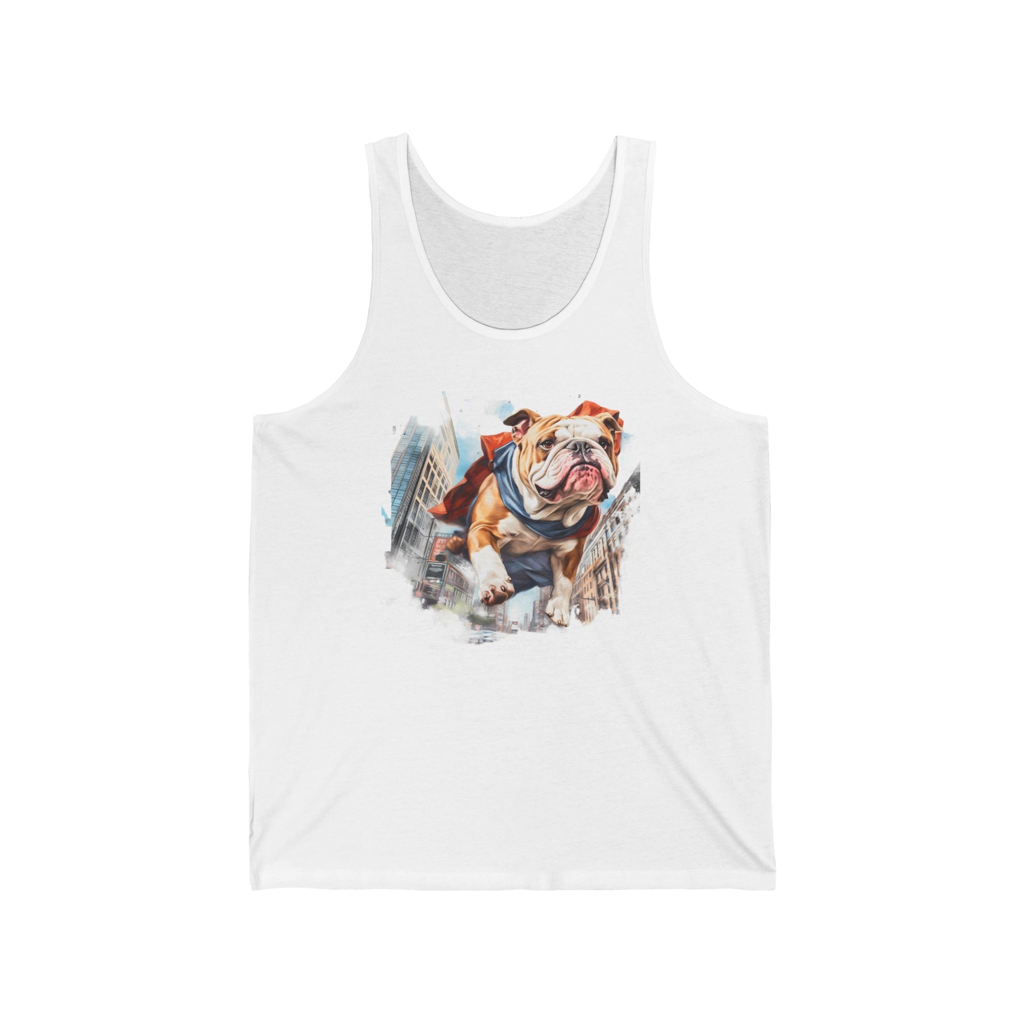 46 Tank - Superhero English Bulldog | Flying Bulldog City Tank Top