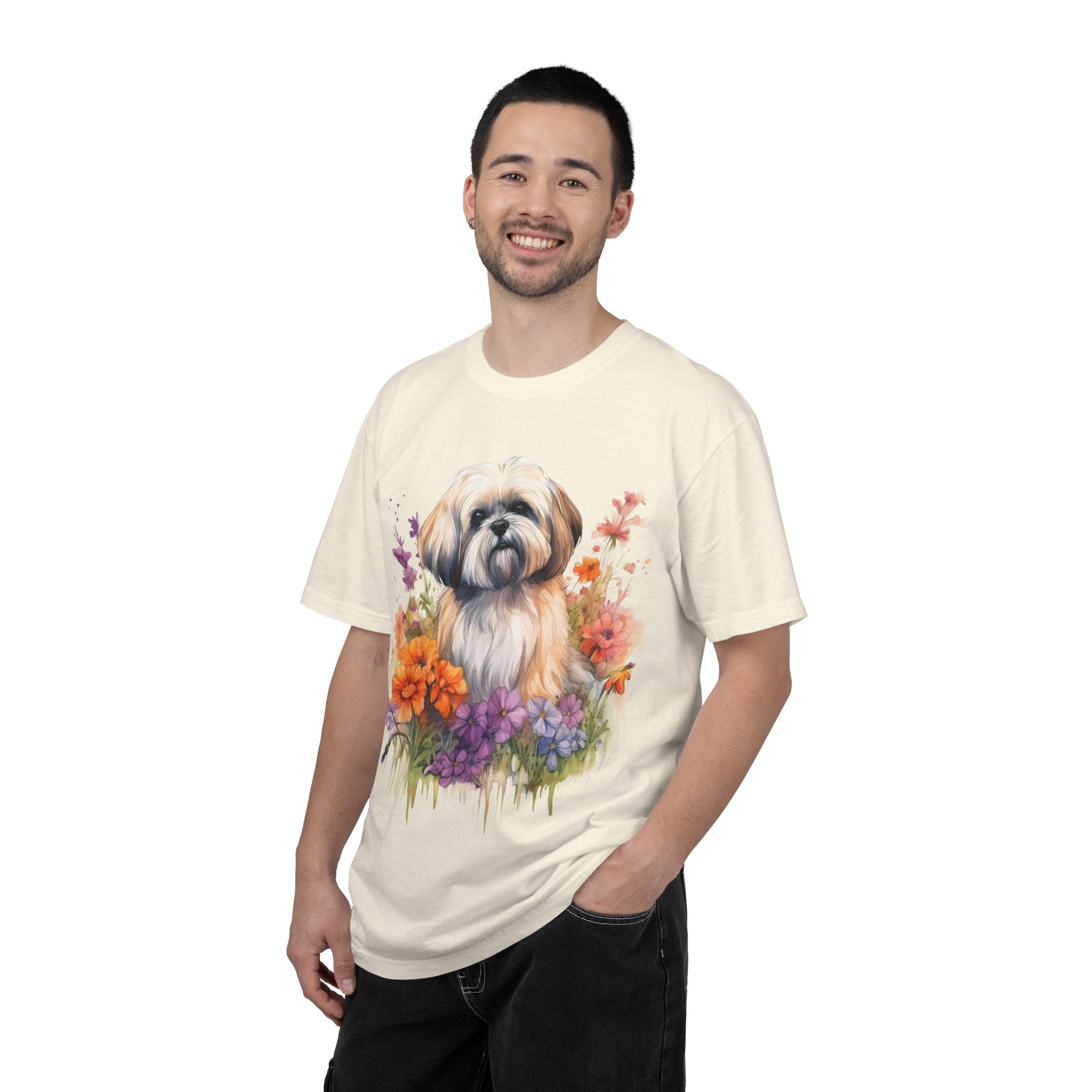 Soft Blooms Dog Tee – Unisex Dog Lover Graphic T-Shirt