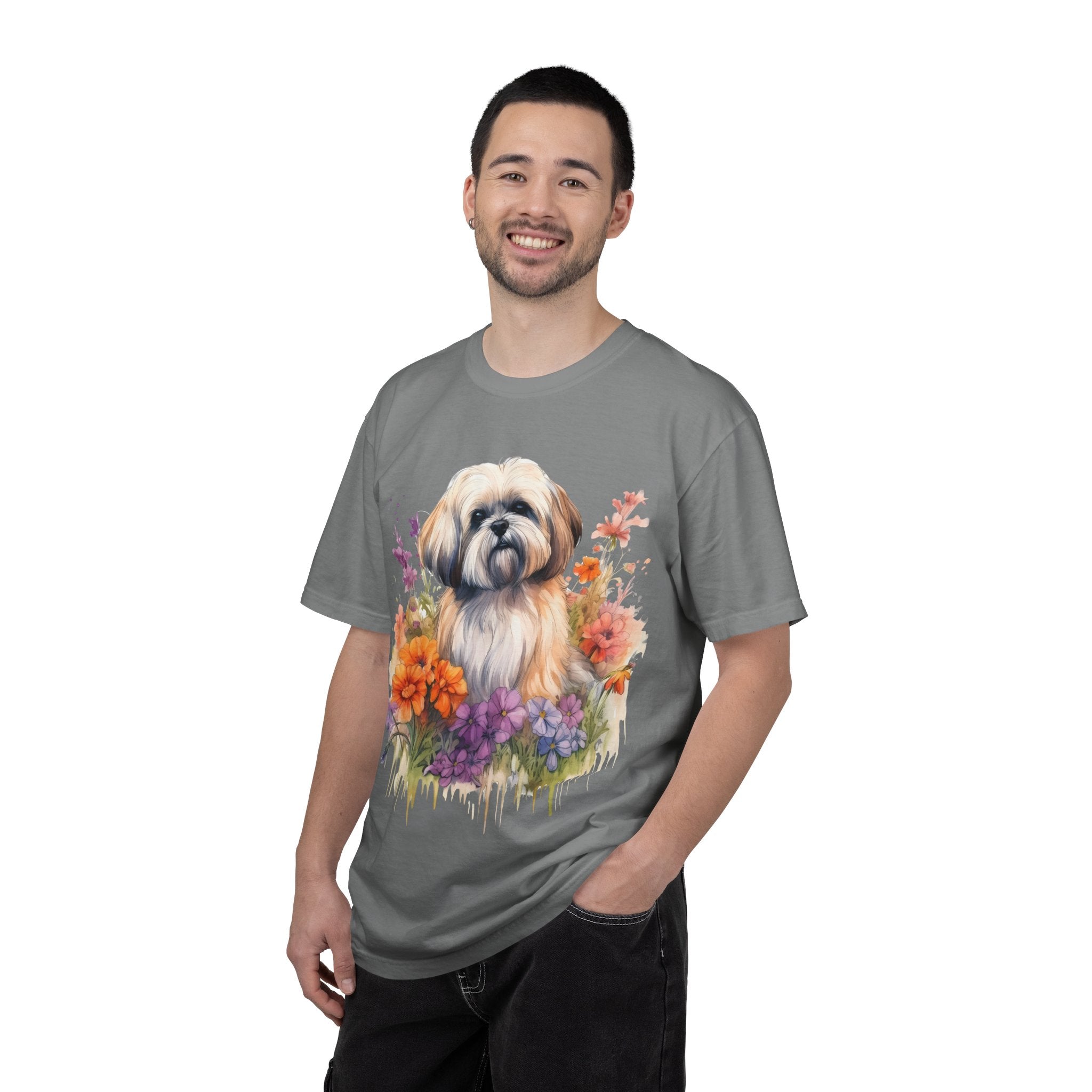 37 Tee - Soft Blooms Dog Tee – Unisex Dog Lover Graphic T-Shirt