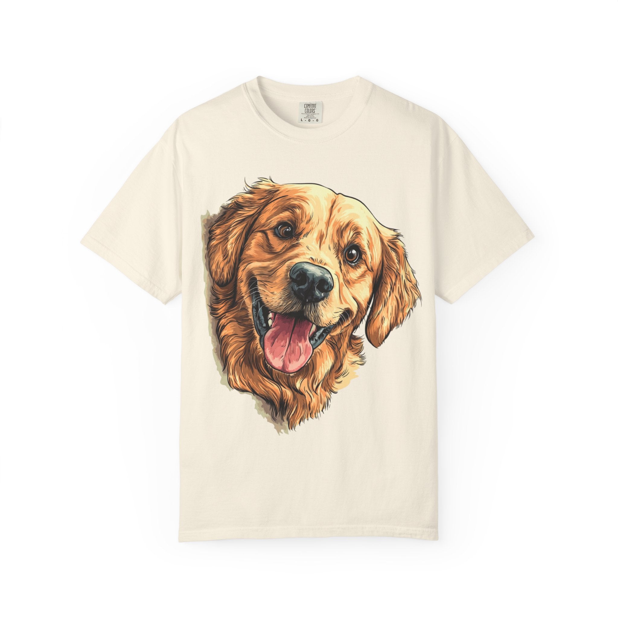 Golden Joy Retriever Portrait Tee – Unisex Dog Lover Graphic T-Shirt