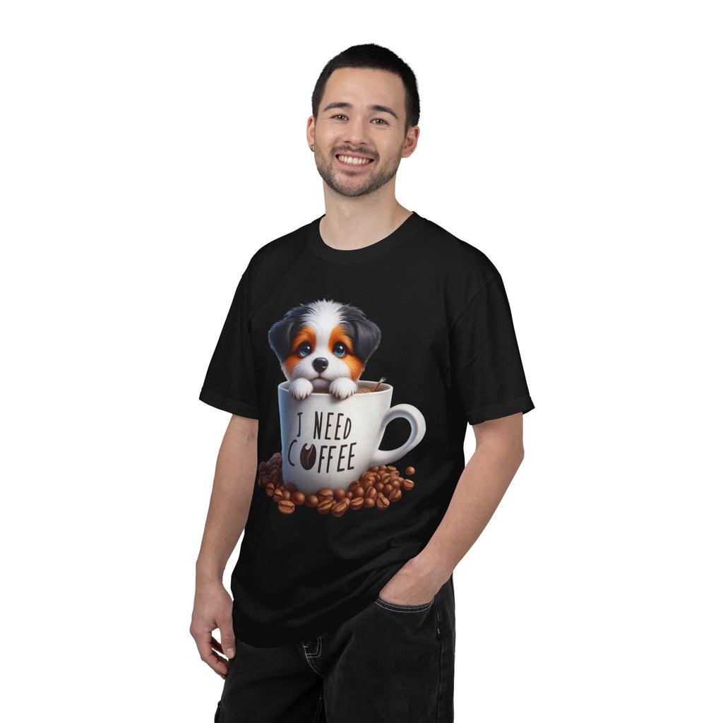23 Tee - Powered by Coffee & Dog Hair Tee – Unisex Dog Lover Graphic T-Shirt
