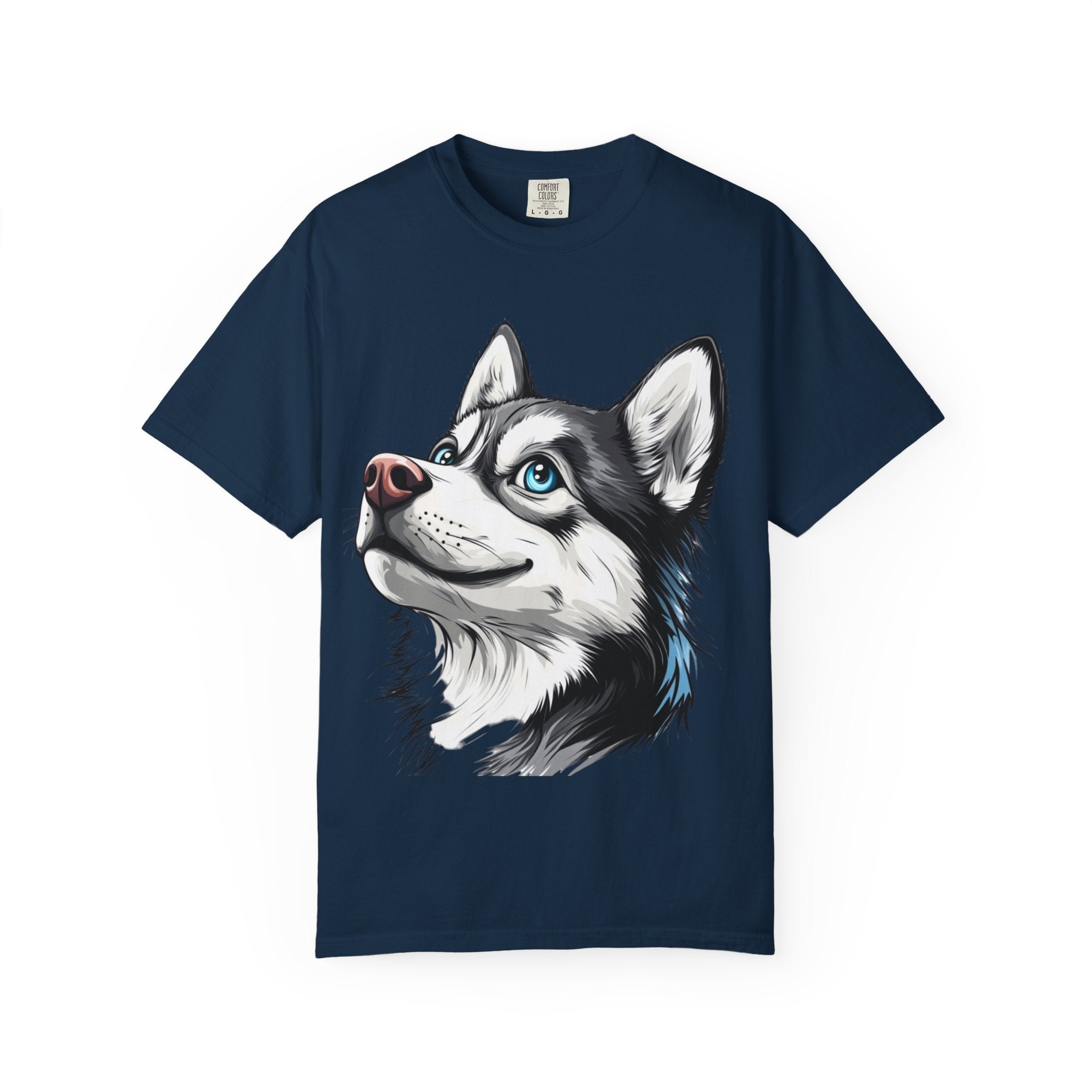 Arctic Gaze Husky Portrait Tee – Unisex Dog Lover Graphic T-Shirt