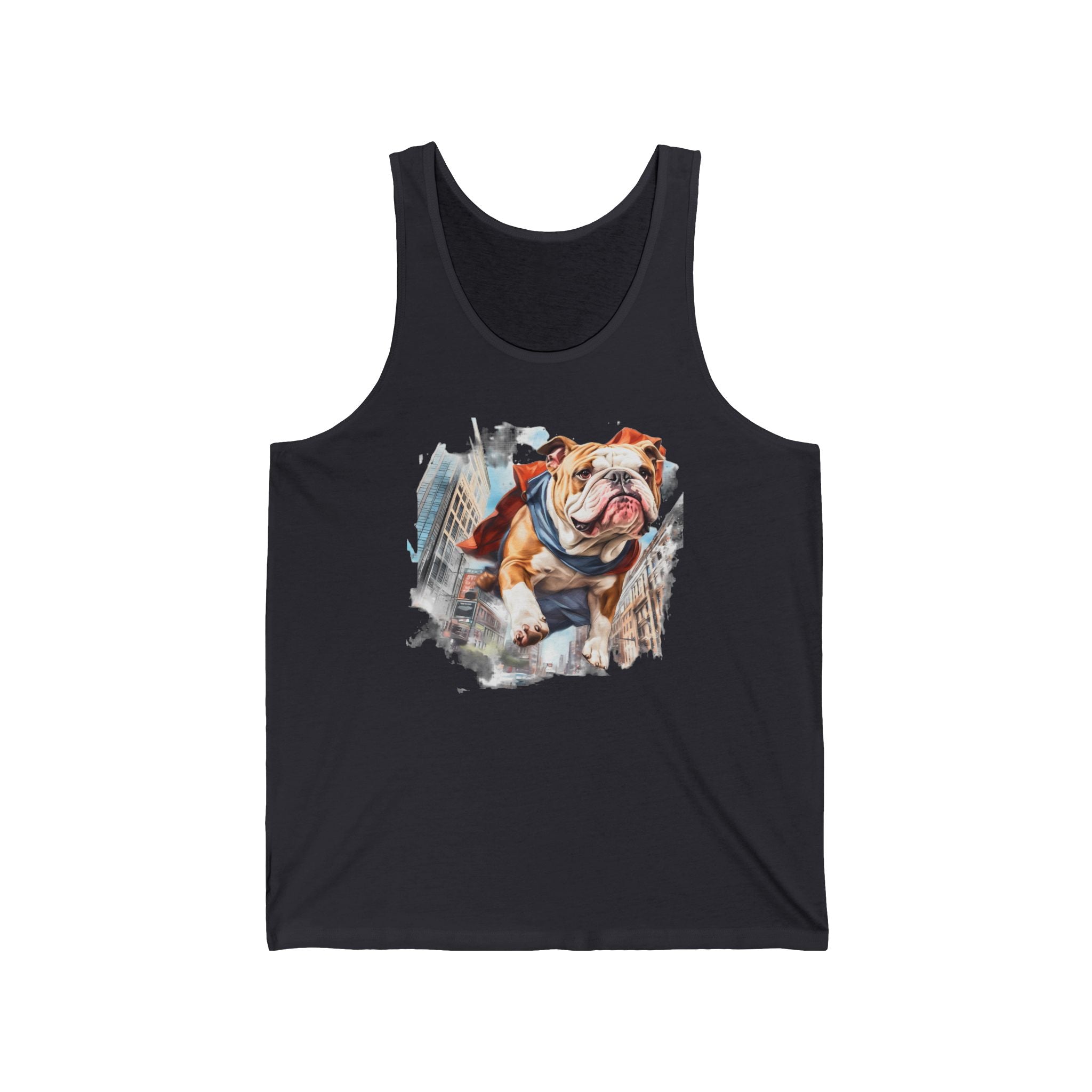 46 Tank - Superhero English Bulldog | Flying Bulldog City Tank Top