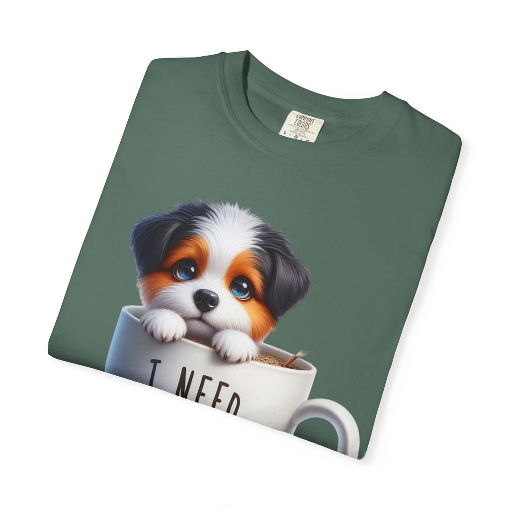 23 Tee - Powered by Coffee & Dog Hair Tee – Unisex Dog Lover Graphic T-Shirt