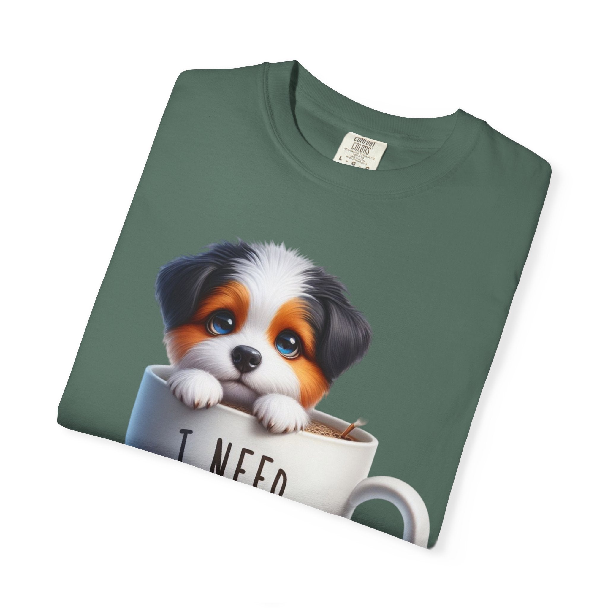 23 Tee - Powered by Coffee & Dog Hair Tee – Unisex Dog Lover Graphic T-Shirt