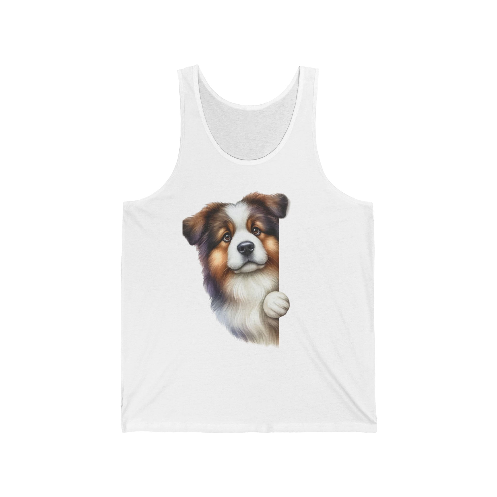 29 Tank - Australian Shepherd Peek | Cute Aussie Dog Tank Top