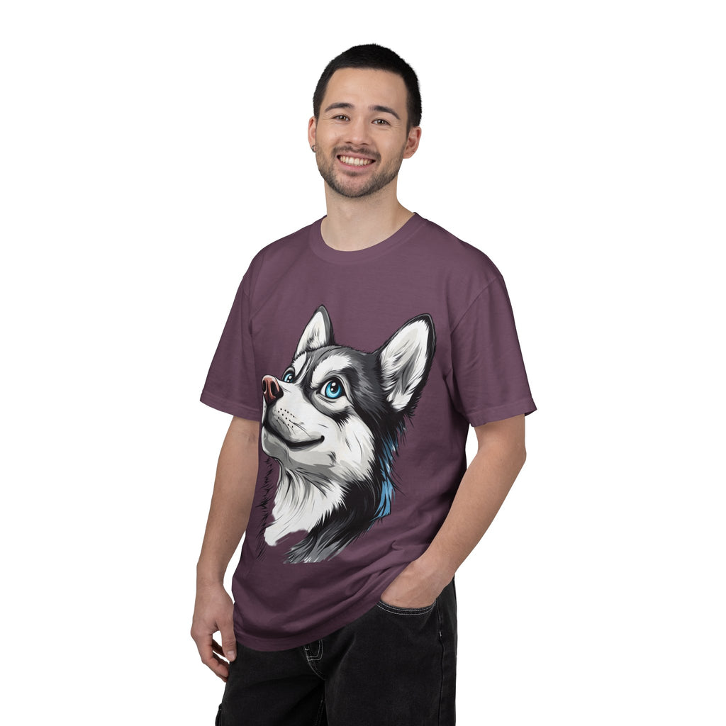 27 Tee - Arctic Gaze Husky Portrait Tee – Unisex Dog Lover Graphic T-Shirt