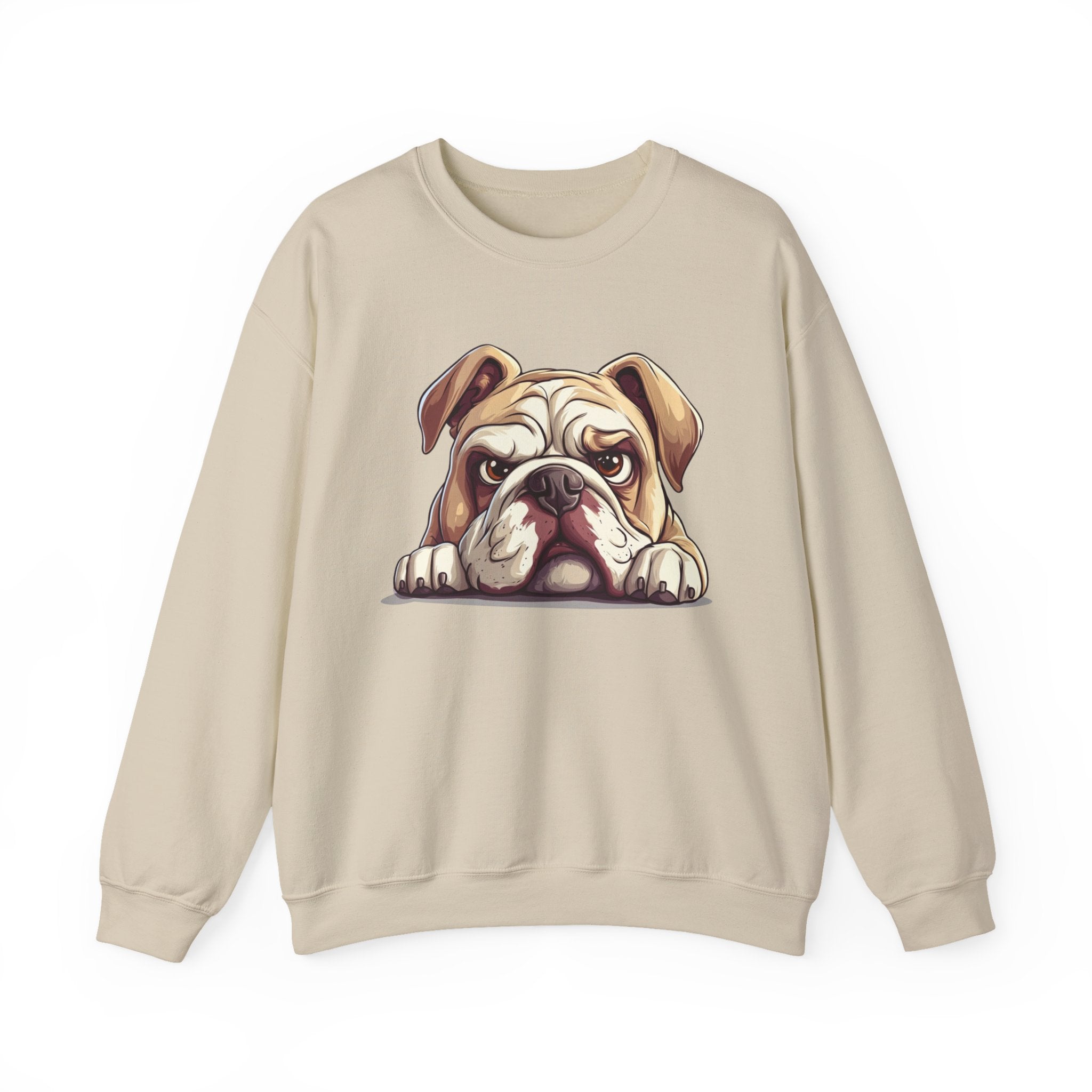 40 Sweatshirt -Grumpy Bulldog Sweatshirt | Funny Dog Lover Crewneck | English Bulldog Graphic Sweatshirt | Cute Lazy Dog Gift | Wildsyde Apparel