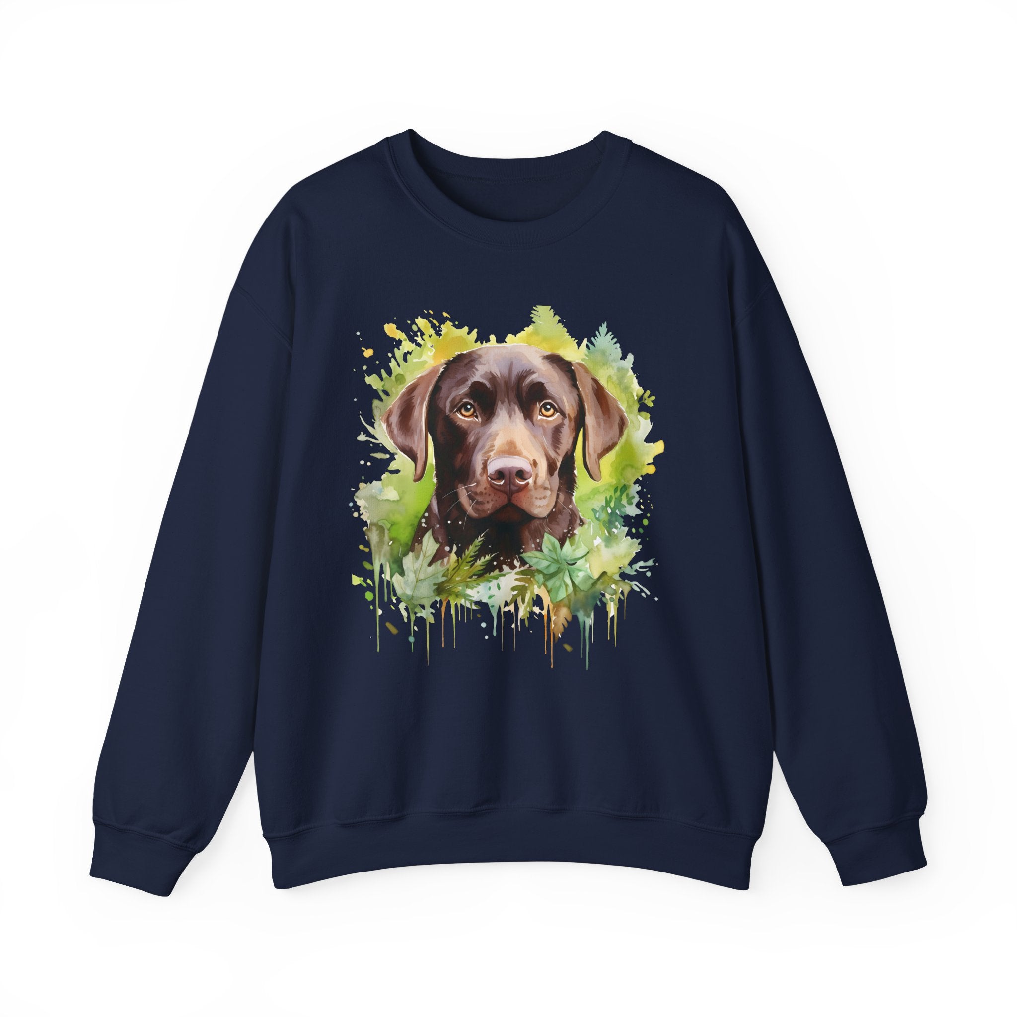 20 Sweatshirt - Chocolate Labrador Floral Portrait Sweatshirt