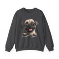 41 Sweatshirt - Happy Pug Sweatshirt | Cute Pug Crewneck | Funny Dog Lover Sweatshirt | Silly Dog Face Graphic | Wildsyde Apparel