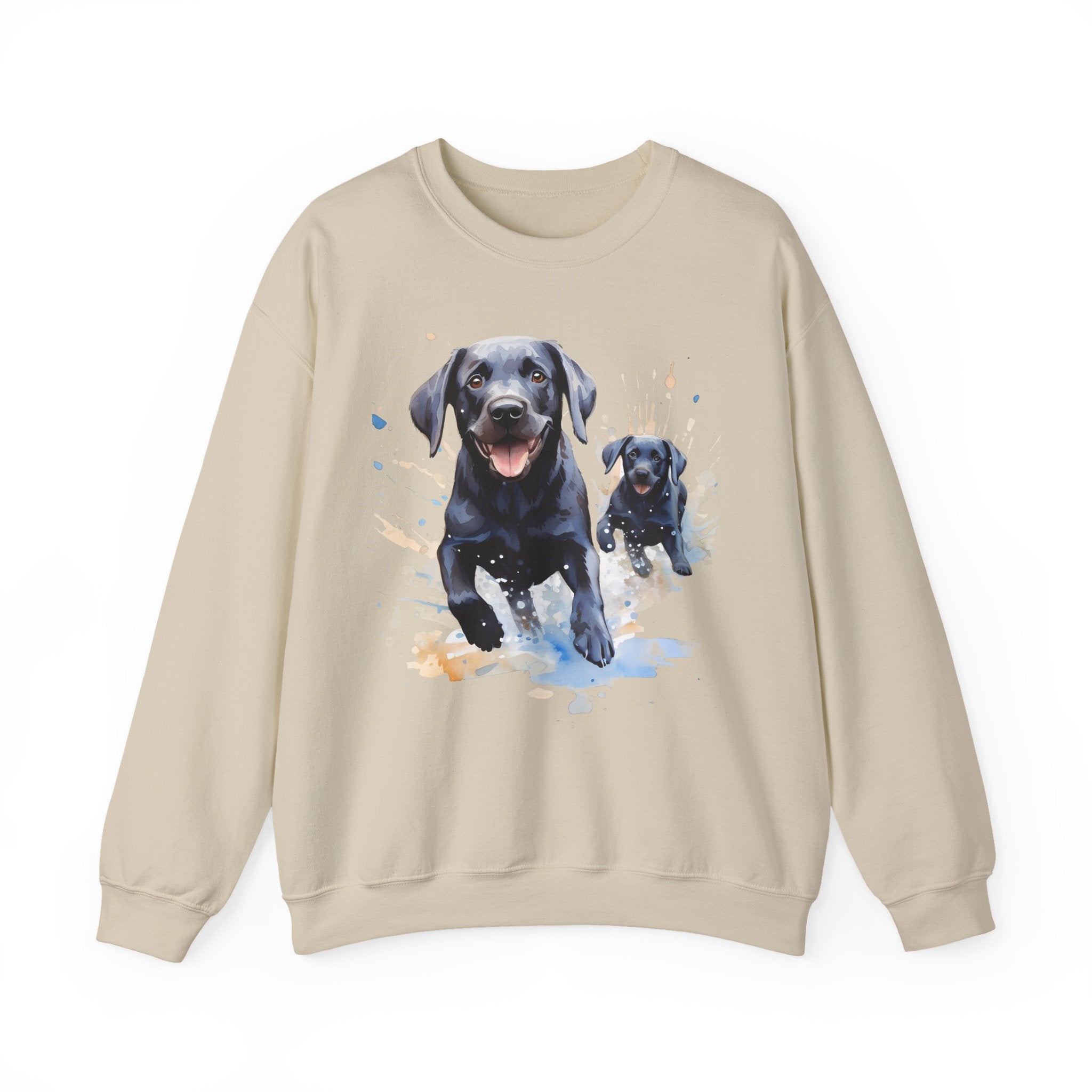 2 Sweatshirt - Black Labrador Retriever Puppy & Dog Sweatshirt