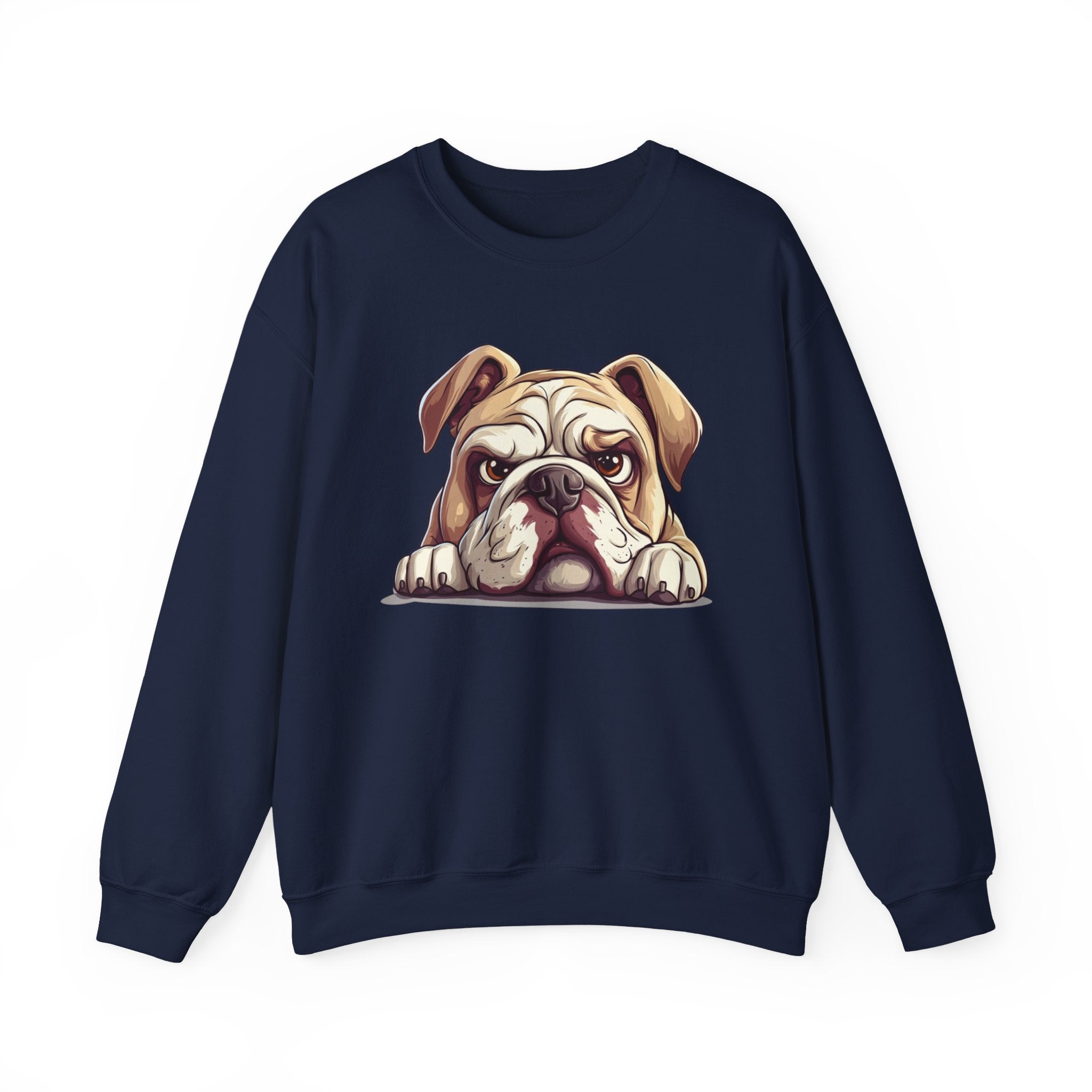 40 Sweatshirt -Grumpy Bulldog Sweatshirt | Funny Dog Lover Crewneck | English Bulldog Graphic Sweatshirt | Cute Lazy Dog Gift | Wildsyde Apparel