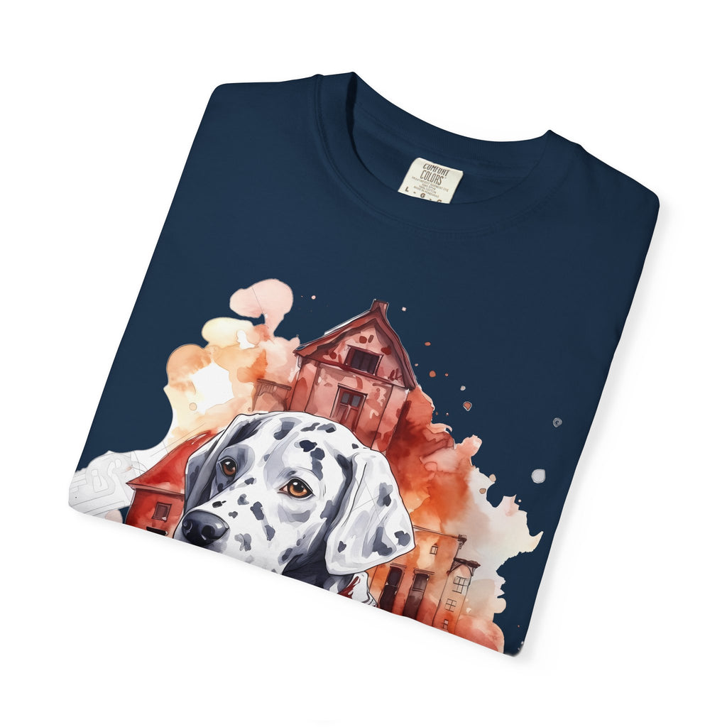 Firehouse Guardian Dalmatian Tee – Unisex Hero Dog Graphic T-Shirt