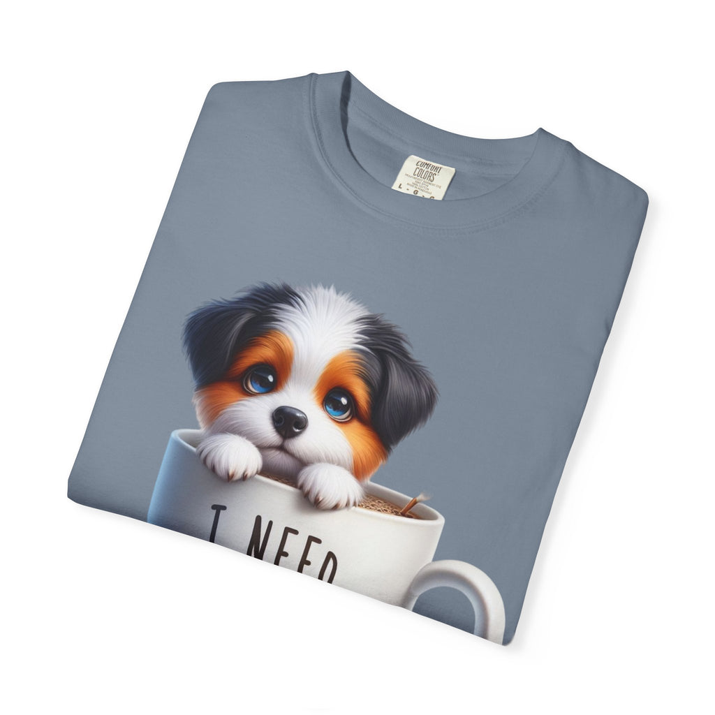 23 Tee - Powered by Coffee & Dog Hair Tee – Unisex Dog Lover Graphic T-Shirt