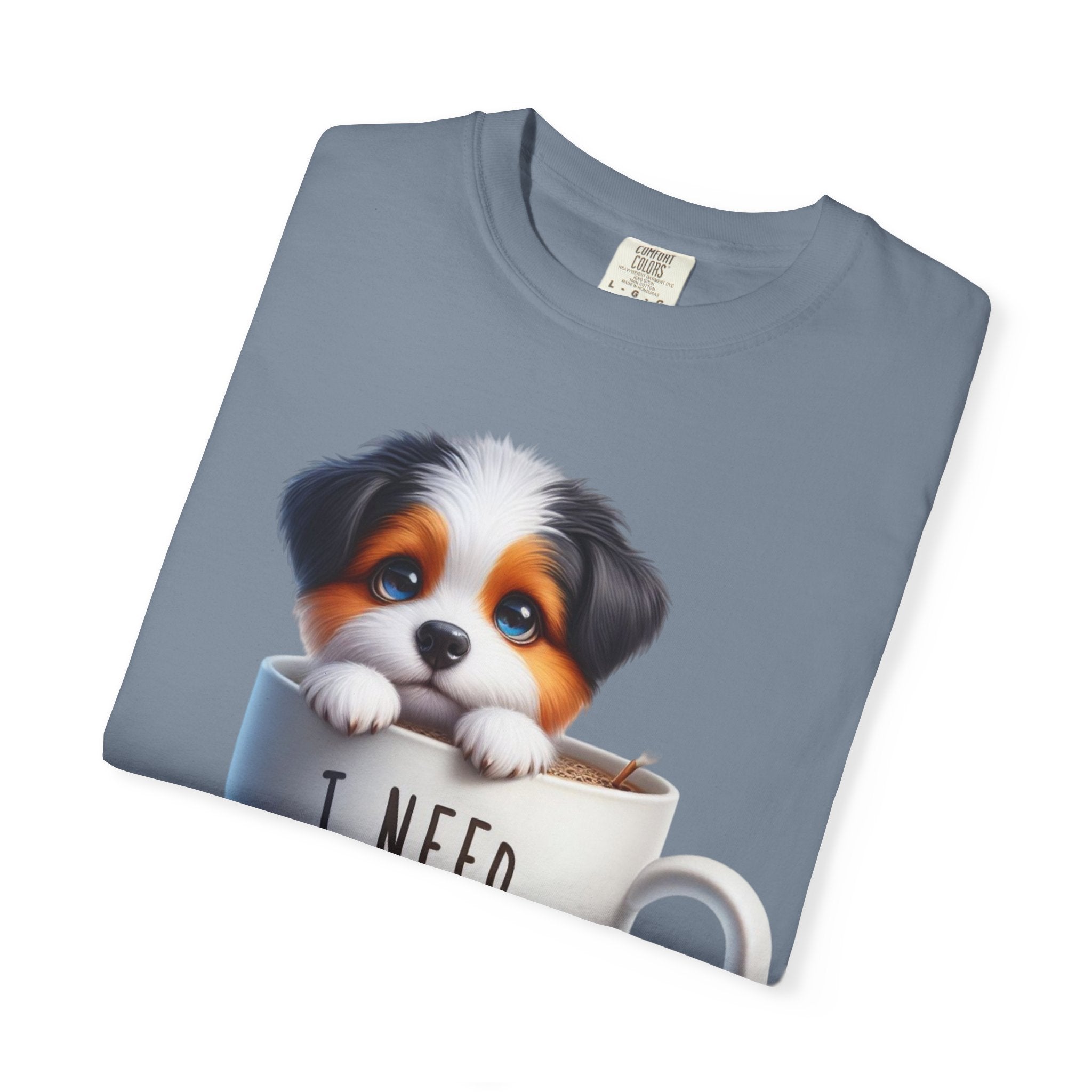 23 Tee - Powered by Coffee & Dog Hair Tee – Unisex Dog Lover Graphic T-Shirt