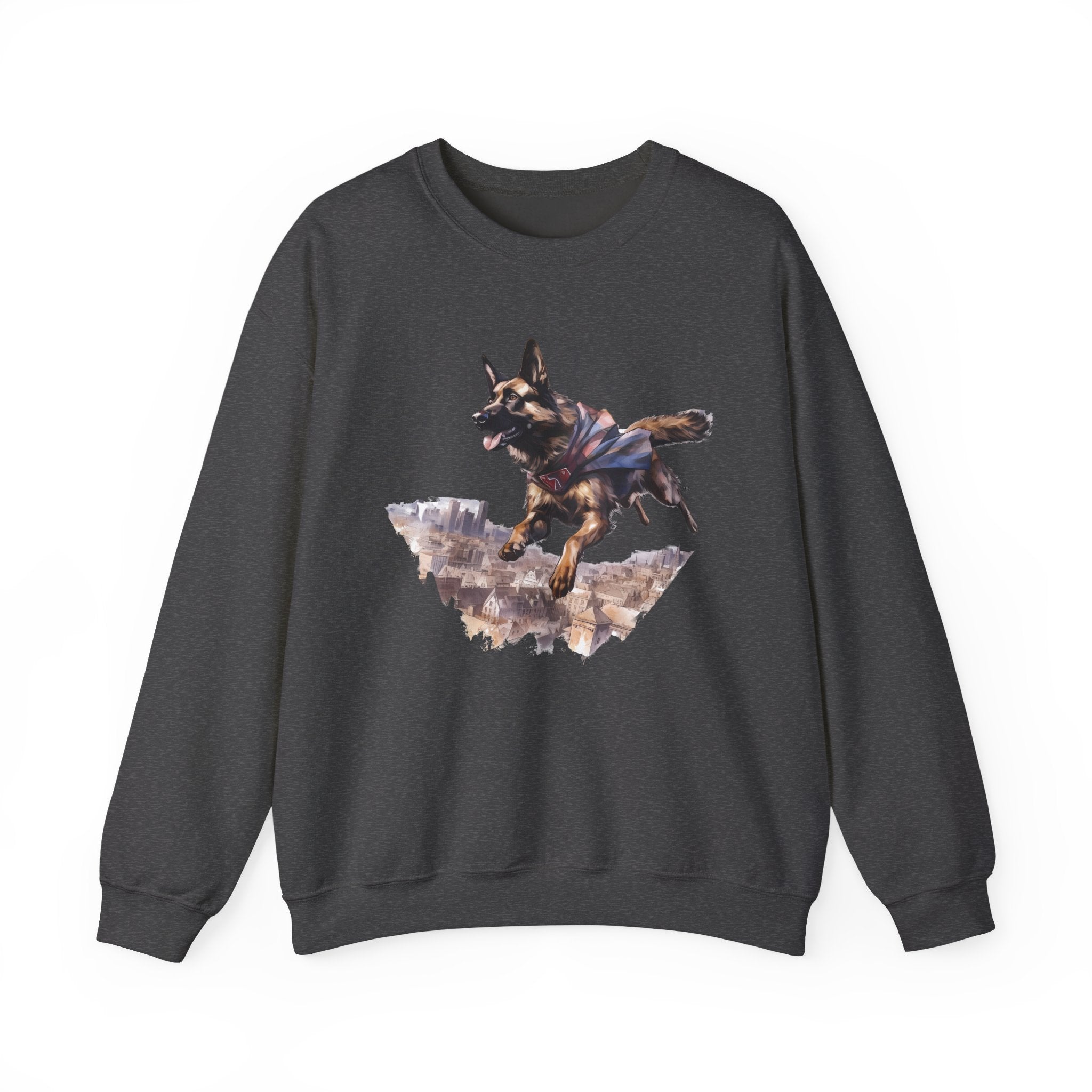 43 Sweatshirt - German Shepherd Hero Sweatshirt | Super Dog Crewneck | Working Dog Apparel | K9 Lover Gift | Wildsyde Apparel