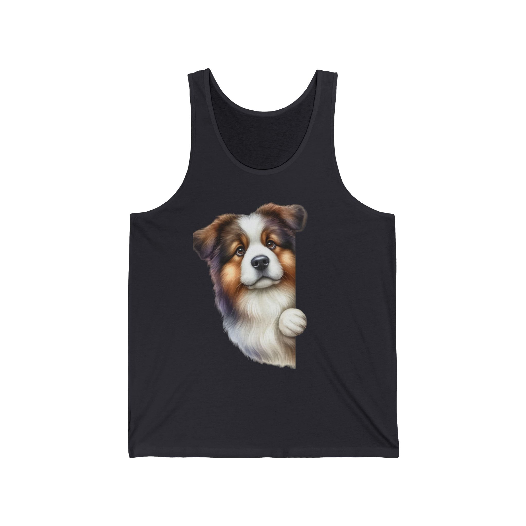 29 Tank - Australian Shepherd Peek | Cute Aussie Dog Tank Top