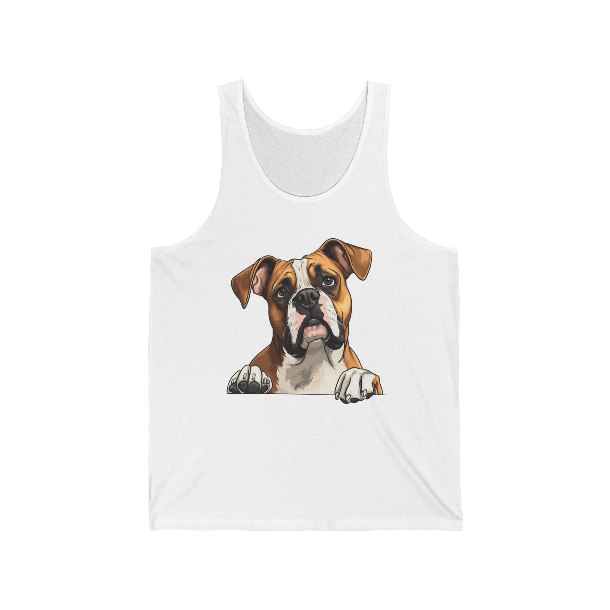 32 Tank - Curious Boxer Peek | Wildsyde Dog Tank Top