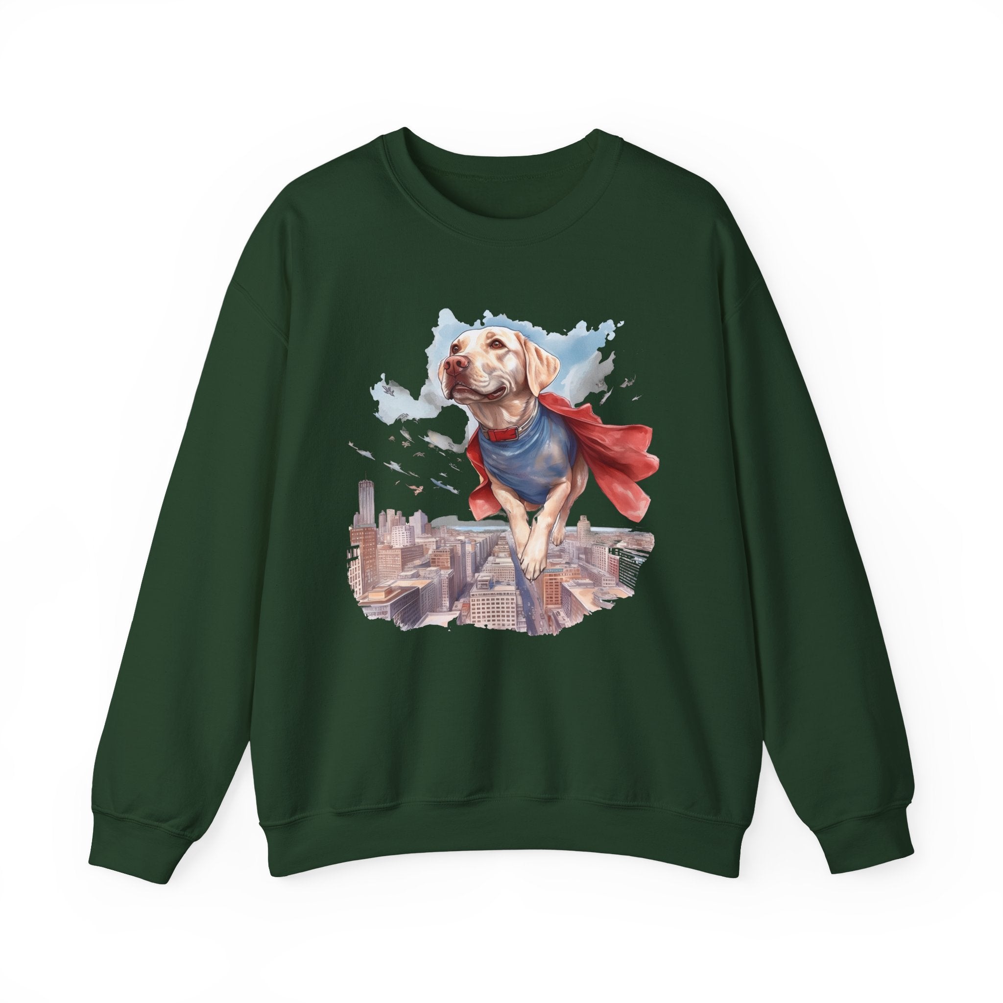 14 Sweatshirt - Superhero Yellow Labrador City Guardian Sweatshirt