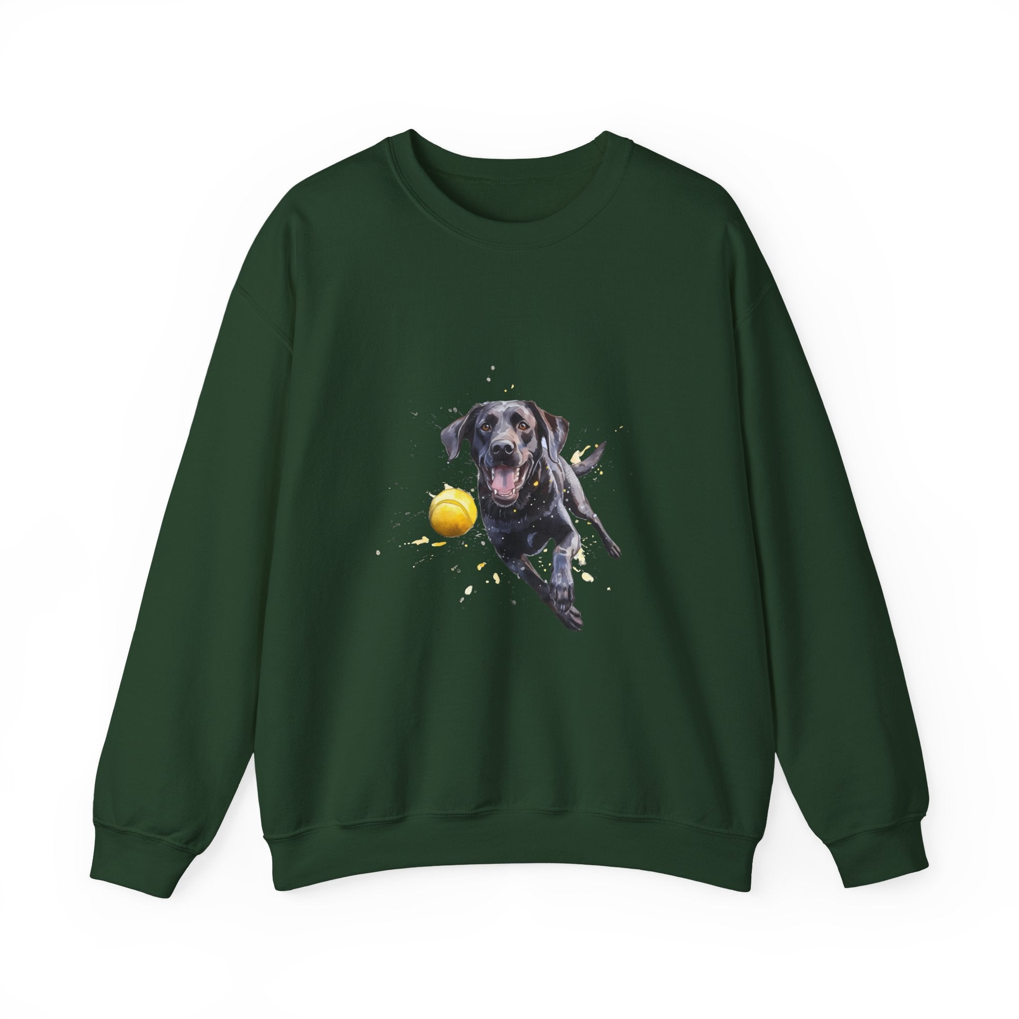 1 Sweatshirt - Black Labrador Retriever Fetch Dog Sweatshirt