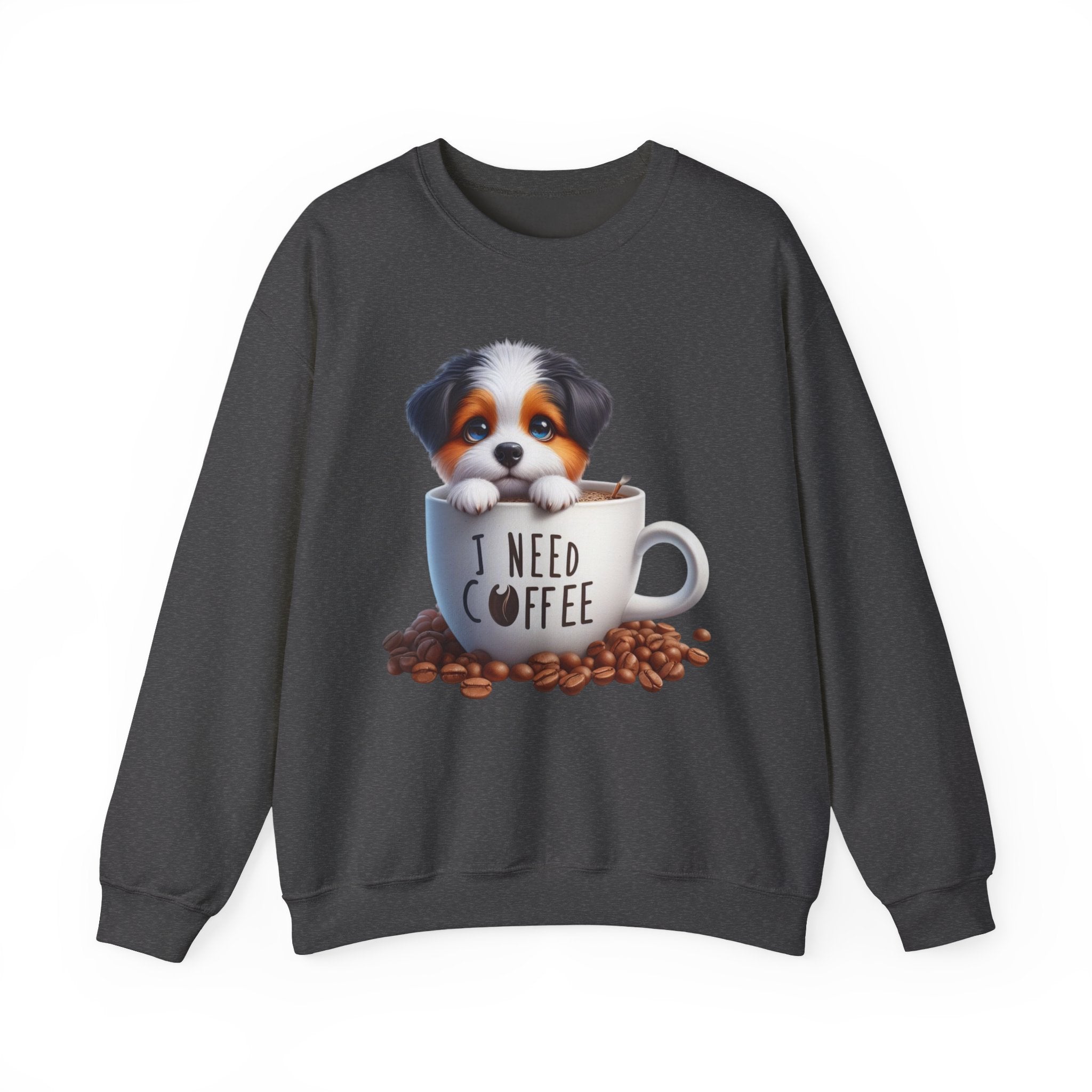 23 Sweatshirt - Cute Puppy Coffee Lover T-Shirt – I Need Coffee Dog Design