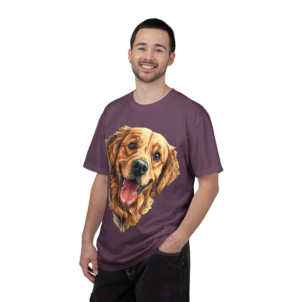 Golden Joy Retriever Portrait Tee – Unisex Dog Lover Graphic T-Shirt