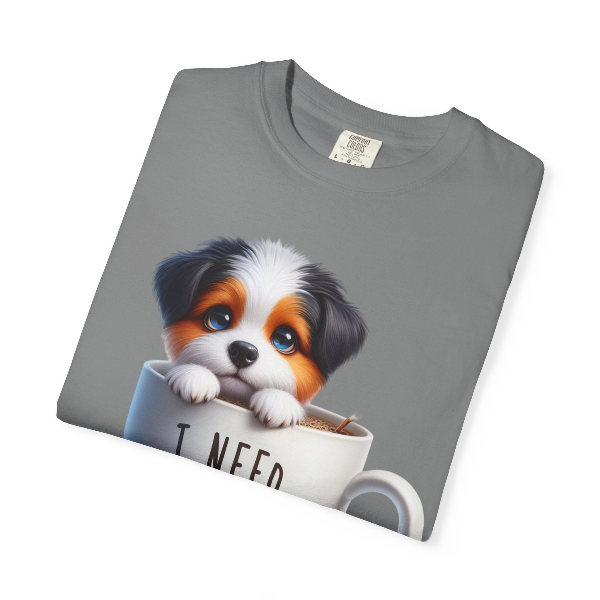 23 Tee - Powered by Coffee & Dog Hair Tee – Unisex Dog Lover Graphic T-Shirt