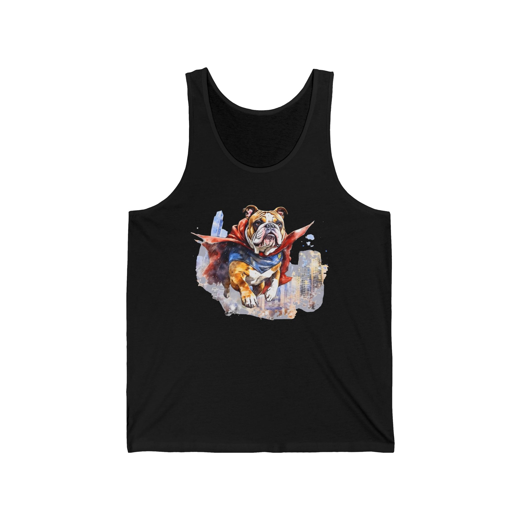 10 Tank - Superhero English Bulldog | Flying Bulldog Tank Top