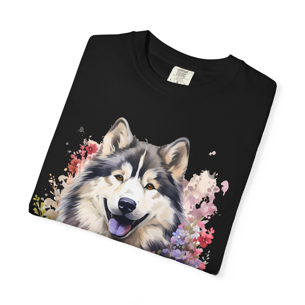 Blooming Loyalty Dog Tee – Unisex Dog Lover Graphic T-Shirt