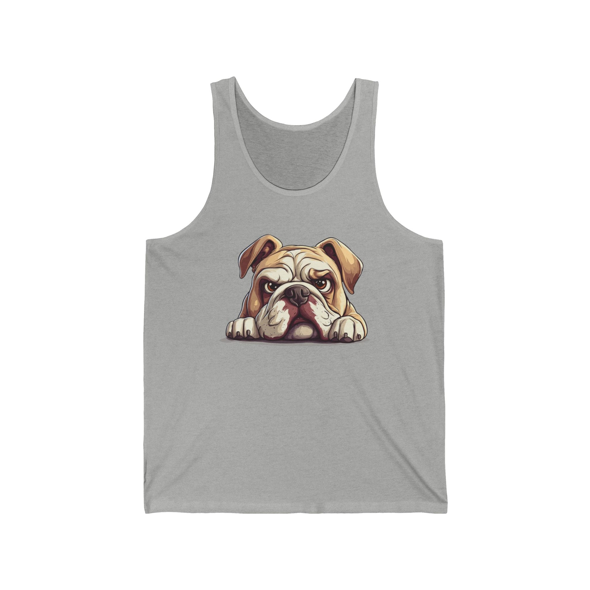 40 Tank - Grumpy Bulldog Peek | Wildsyde Dog Tank Top