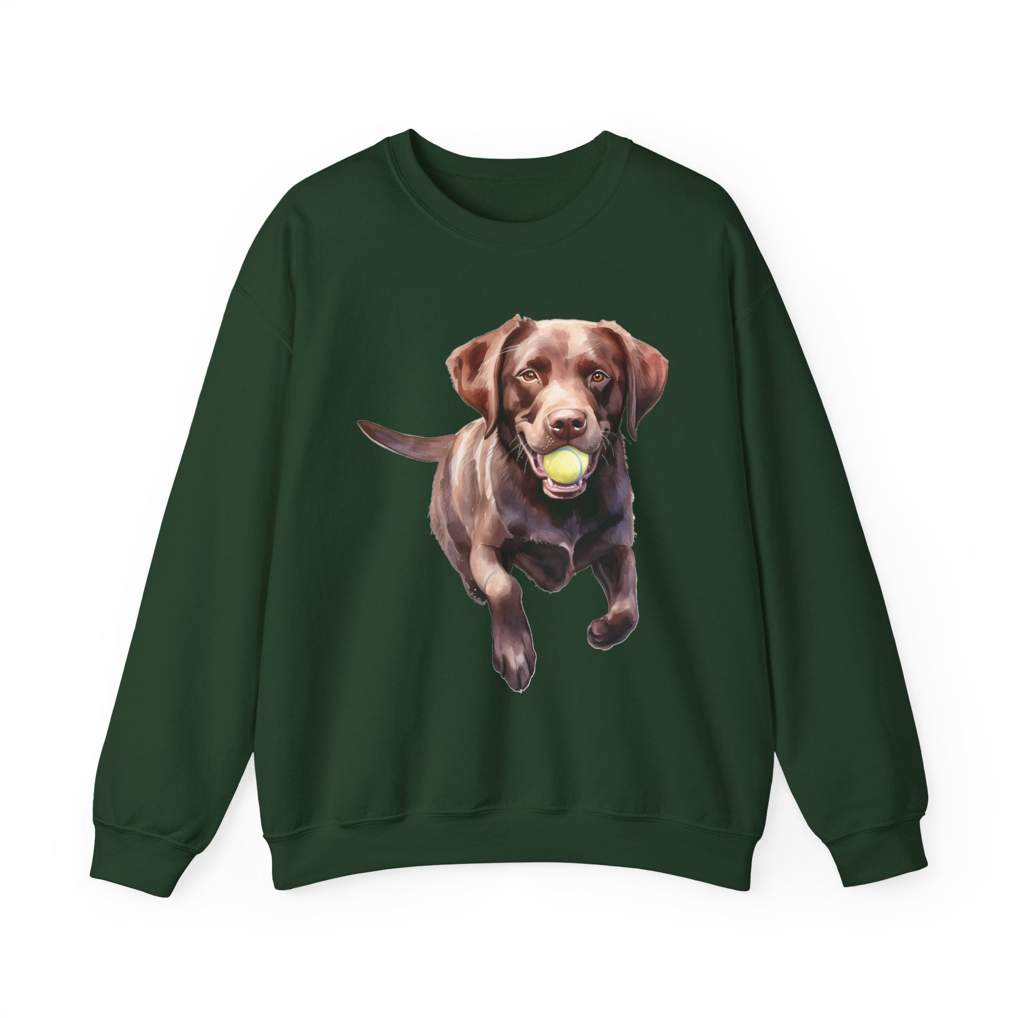 18 Sweatshirt - Chocolate Labrador Retriever Fetch Dog Sweatshirt