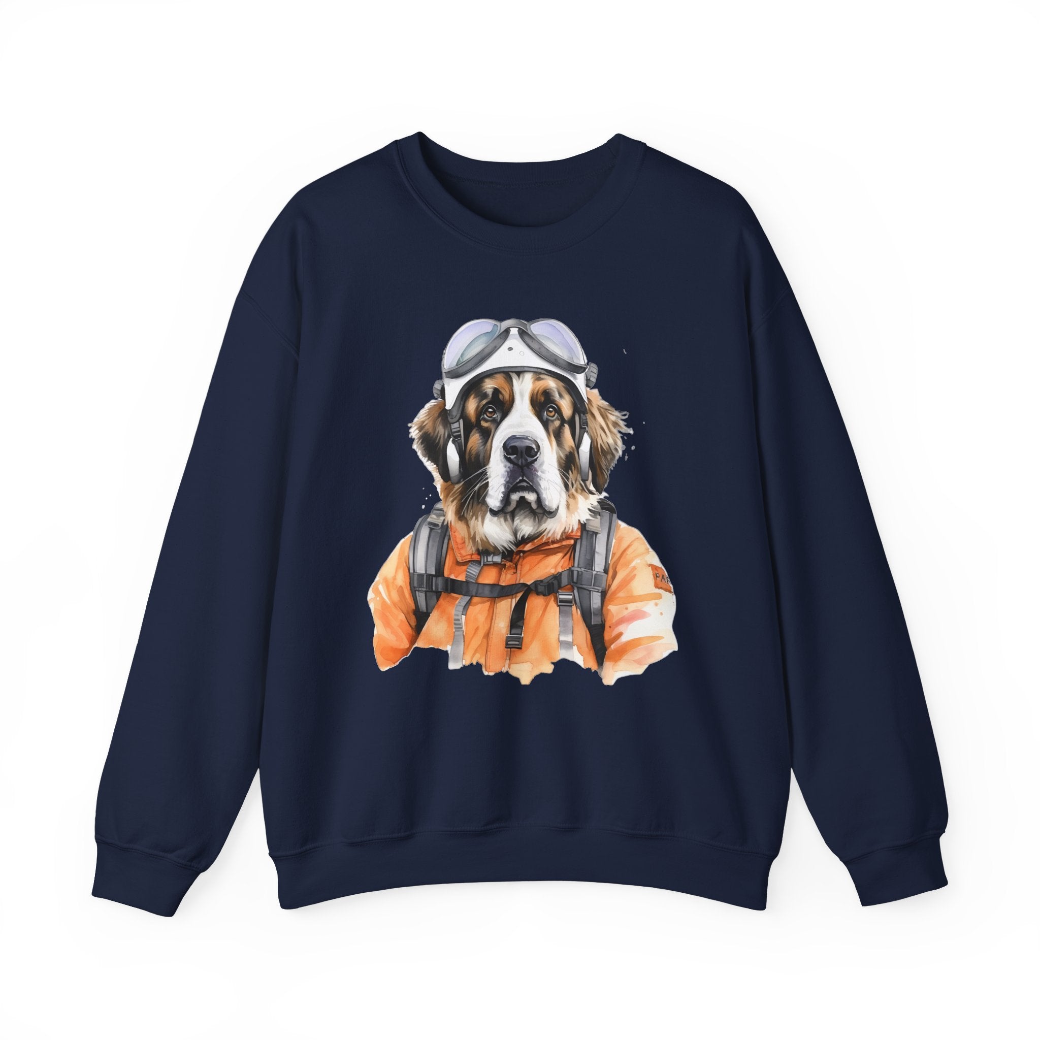 12 Sweatshirt - Saint Bernard Rescue Dog Pilot Sweatshirt