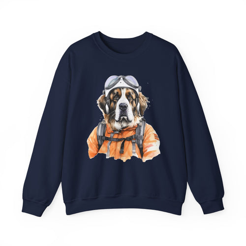 12 Sweatshirt - Saint Bernard Rescue Dog Pilot Sweatshirt