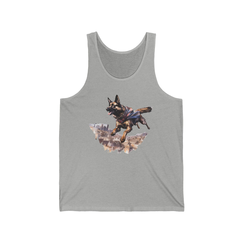 43 Tank - Superhero German Shepherd | Flying Shepherd Dog Tank Top