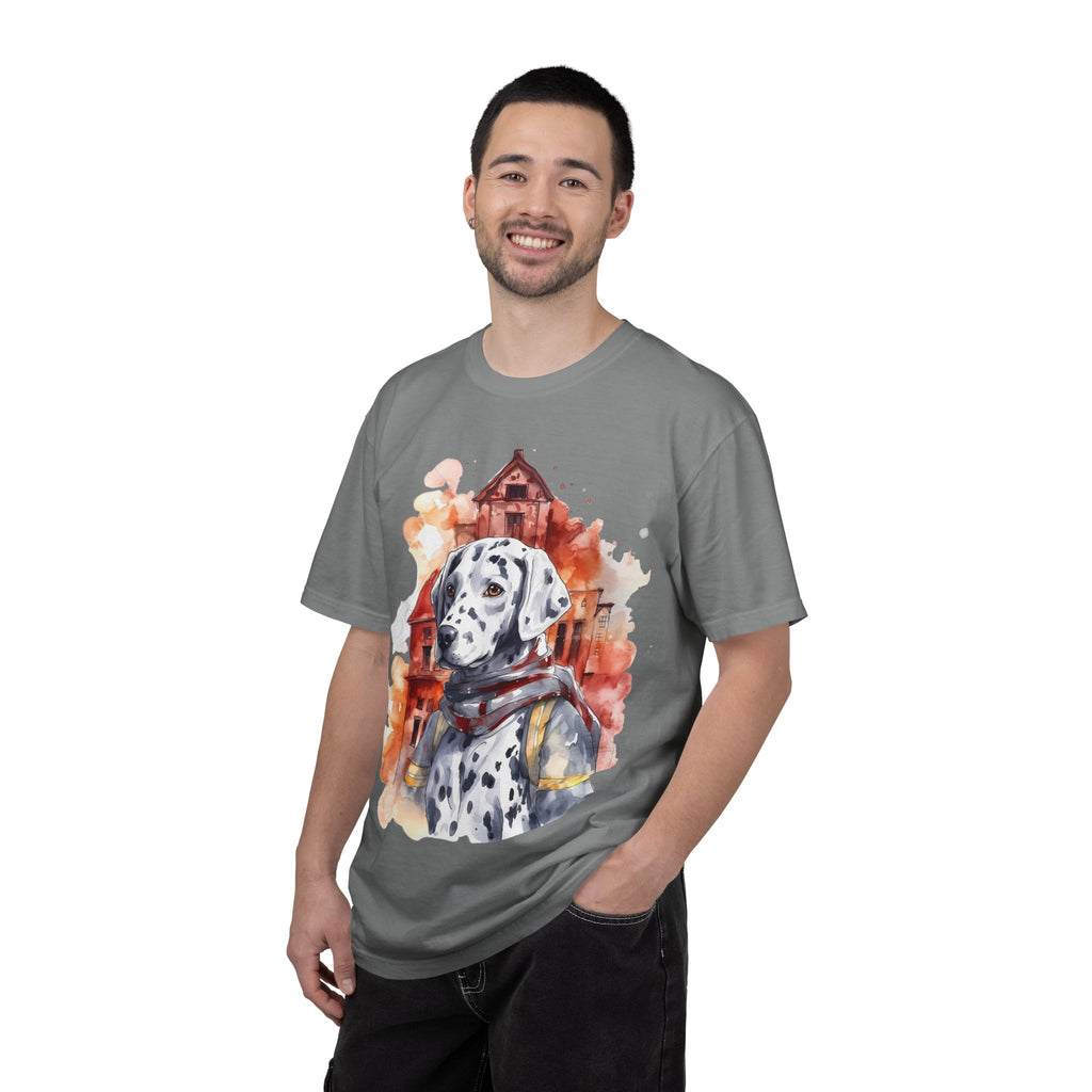 Firehouse Guardian Dalmatian Tee – Unisex Hero Dog Graphic T-Shirt