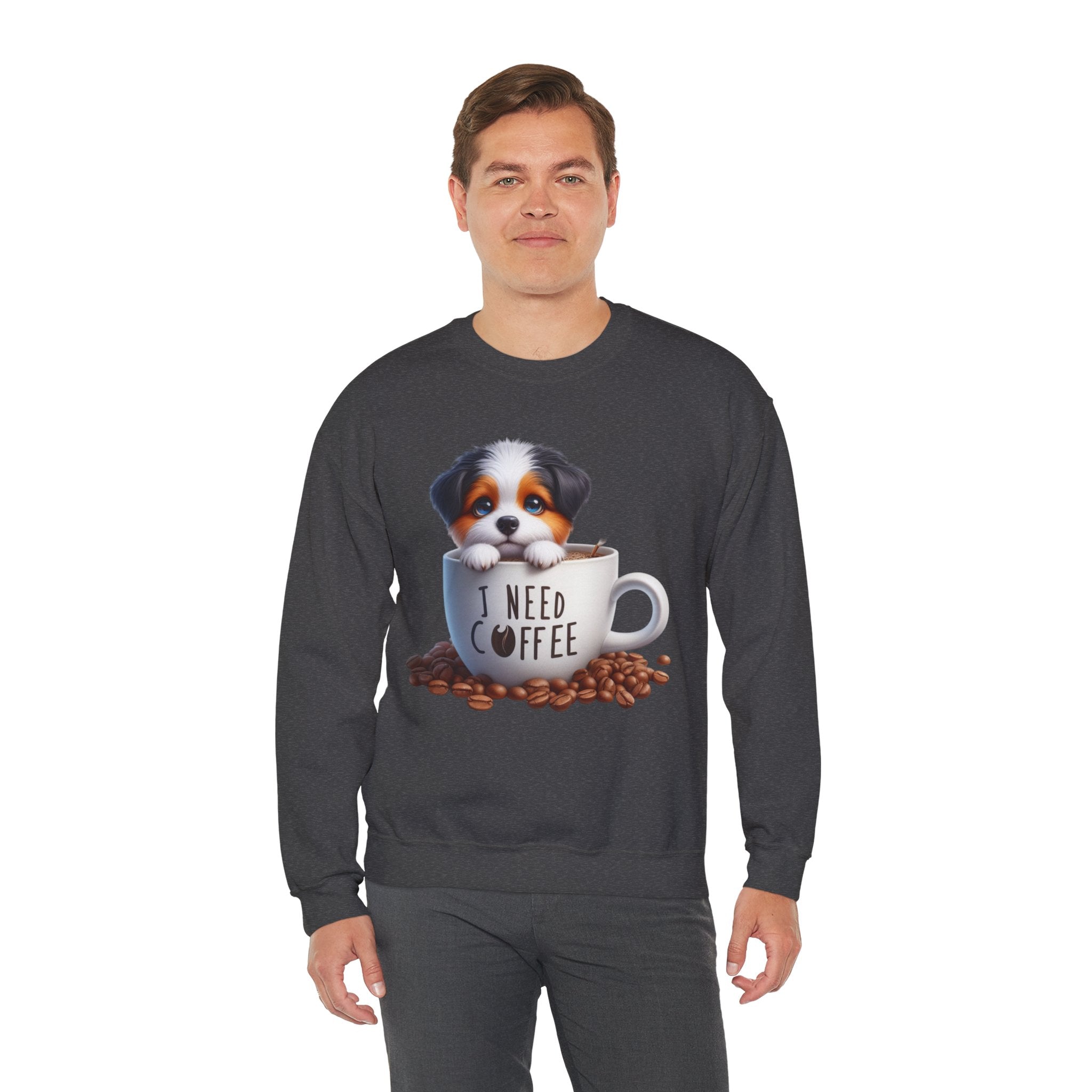 23 Sweatshirt - Cute Puppy Coffee Lover T-Shirt – I Need Coffee Dog Design