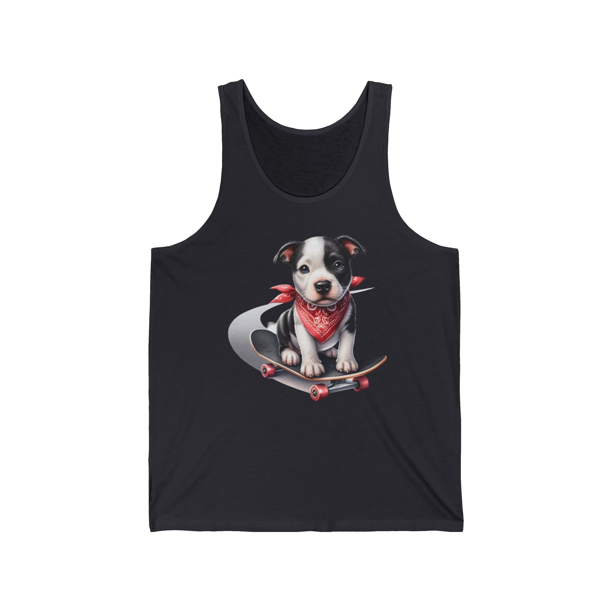 28 Tank - Skateboarding Puppy | Cute Dog Skater Tank Top