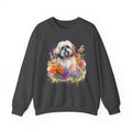 37 Sweatshirt -Shih Tzu Floral Sweatshirt | Cute Dog Lover Crewneck | Flower Dog Graphic Sweatshirt | Shih Tzu Gift | Wildsyde Apparel