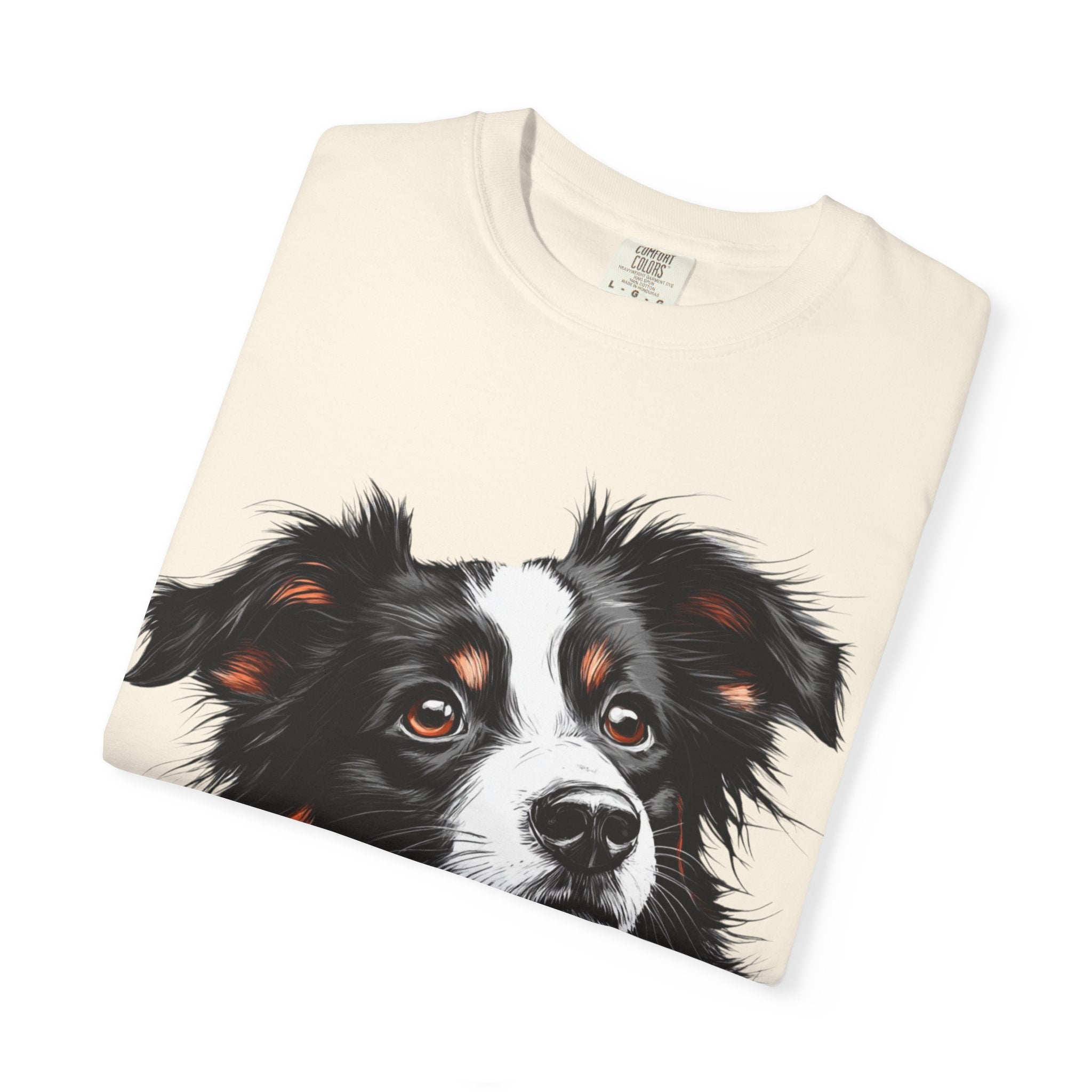 Tri-Color Border Collie Portrait Tee – Unisex Dog Lover T-Shirt
