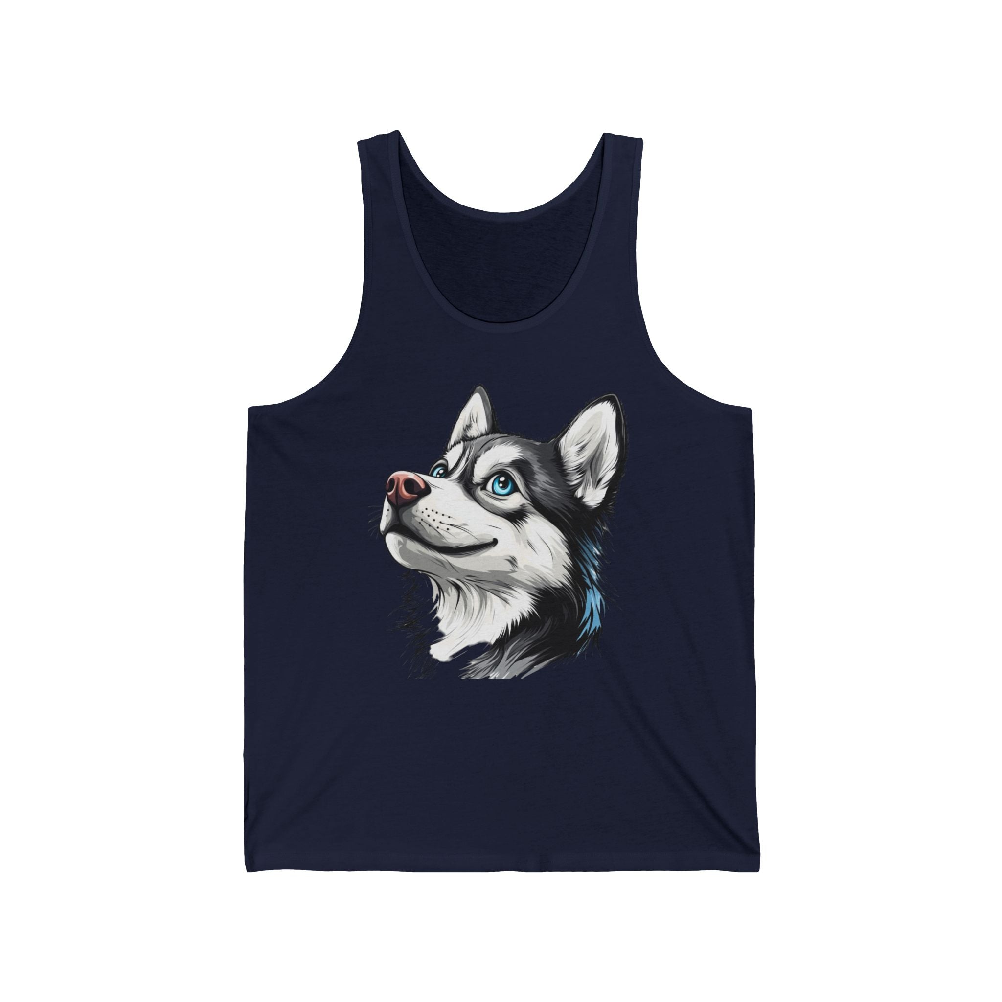 27 Tank - Siberian Husky Portrait | Blue-Eyed Husky Dog Tank Top