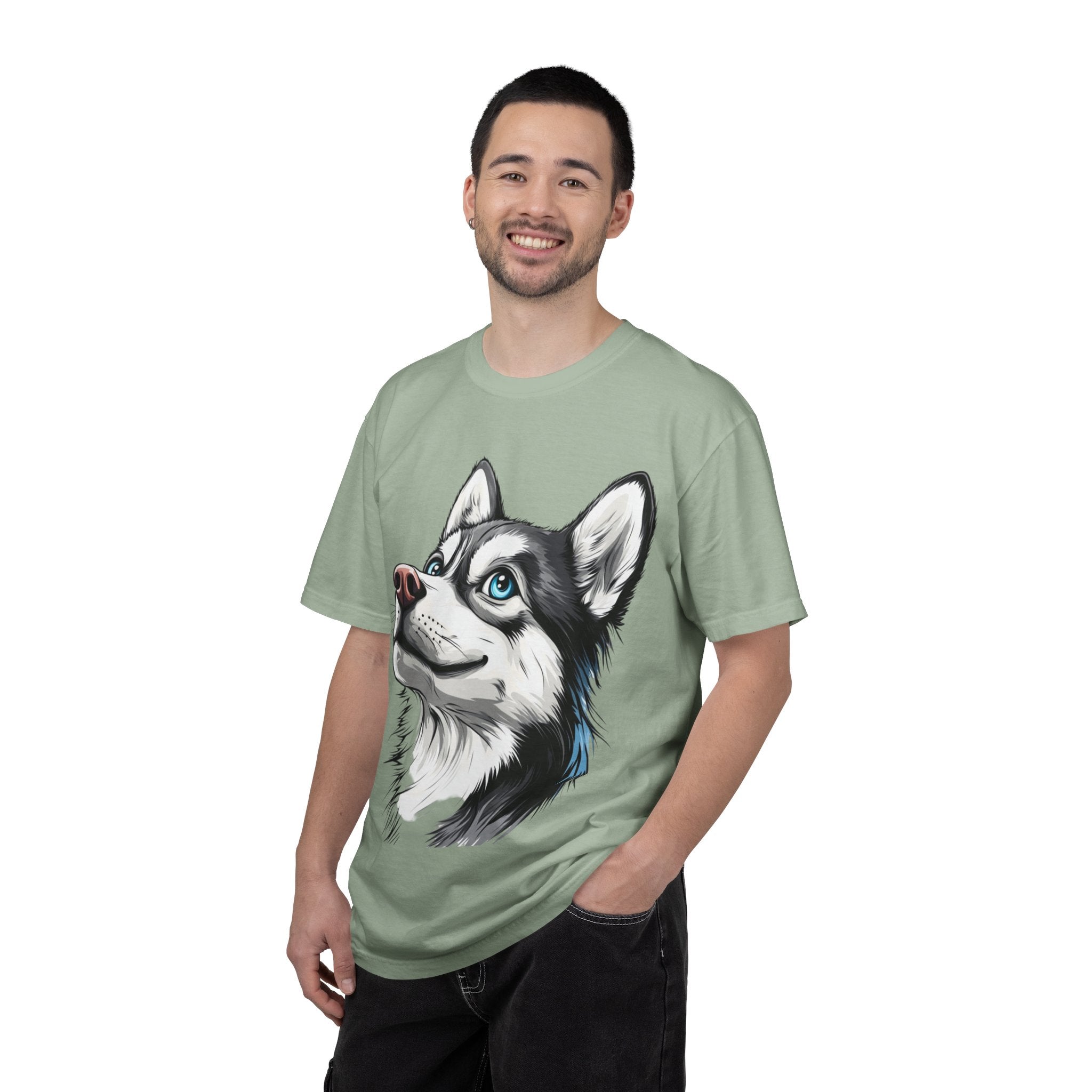 27 Tee - Arctic Gaze Husky Portrait Tee – Unisex Dog Lover Graphic T-Shirt