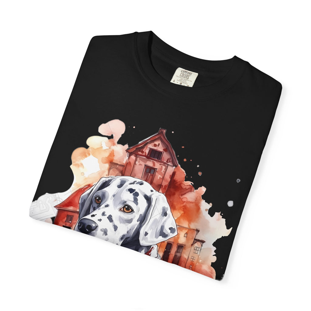 Firehouse Guardian Dalmatian Tee – Unisex Hero Dog Graphic T-Shirt