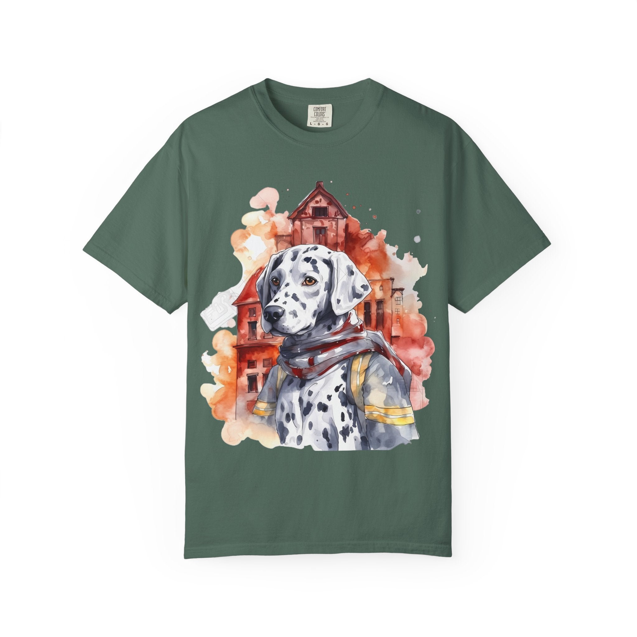Firehouse Guardian Dalmatian Tee – Unisex Hero Dog Graphic T-Shirt