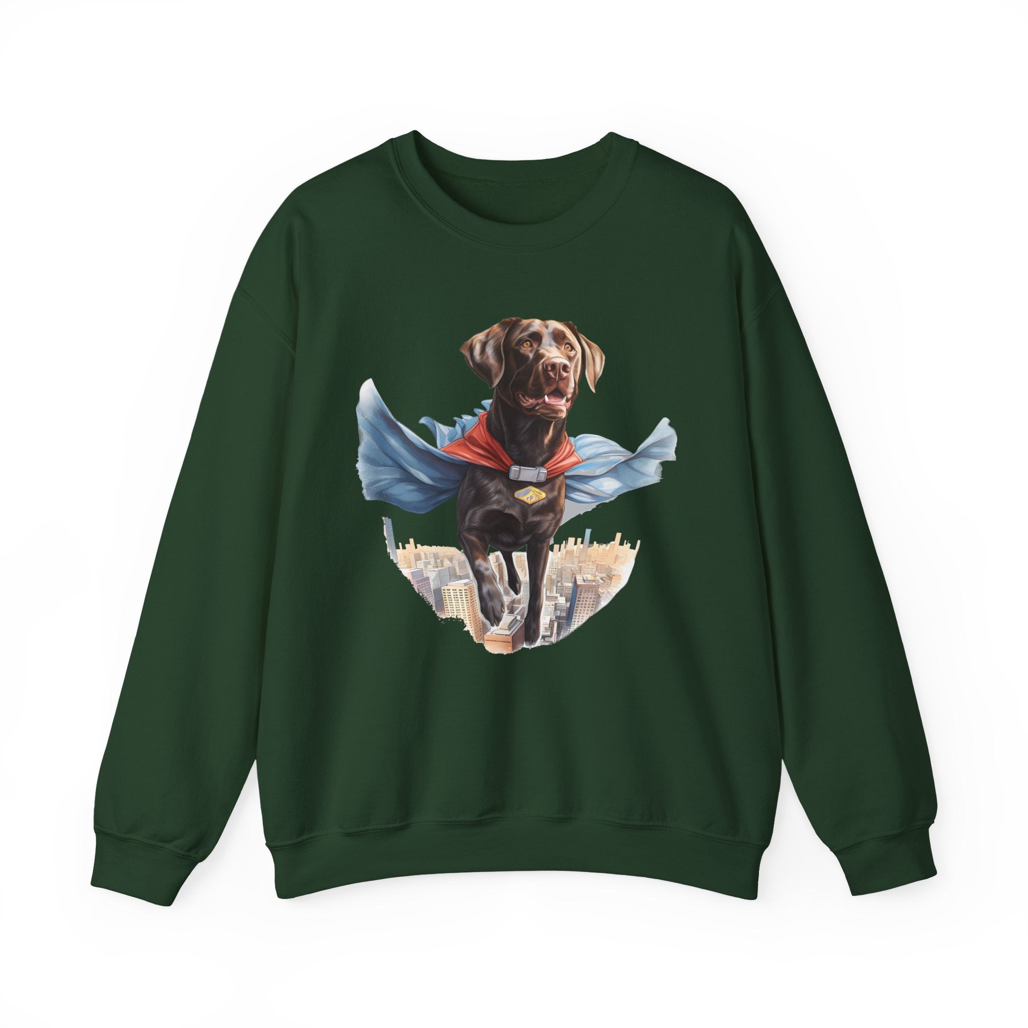 13 Sweatshirt - Superhero Chocolate Labrador City Hero Sweatshirt