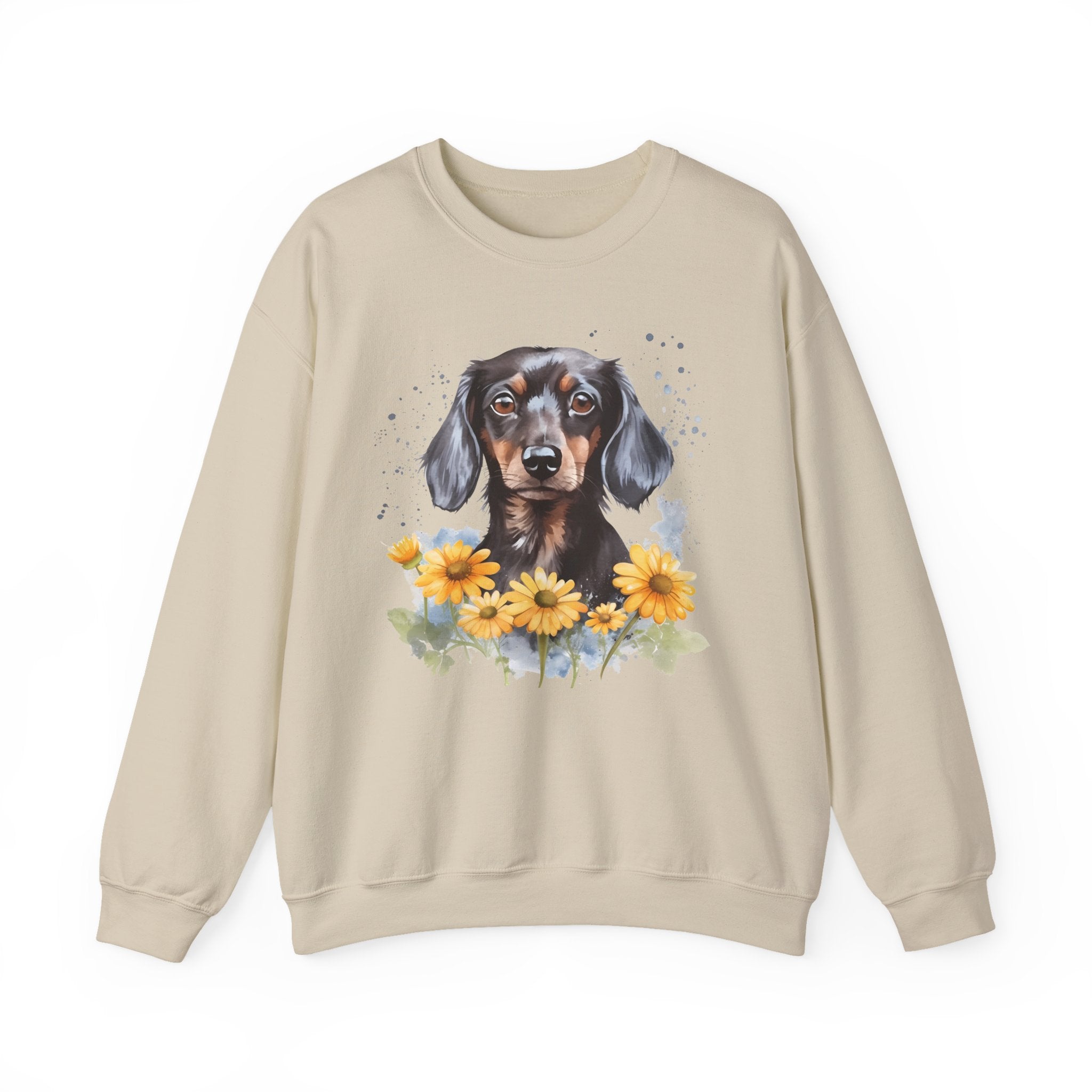 38 Sweatshirt - Dachshund Floral Sweatshirt | Wiener Dog Crewneck | Doxie Graphic Sweatshirt | Cute Dog Lover Gift | Wildsyde Apparel
